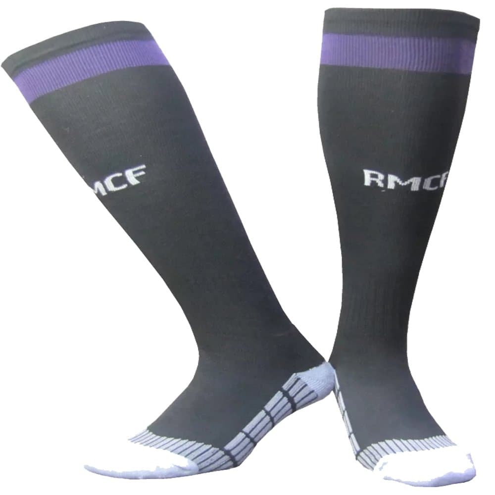 Barcelona Real Madrid Manchester United Man City Arsenal Chelsea Socks for Adult & Youth by HonestBizT (Real Madrid Black, Adult Size)