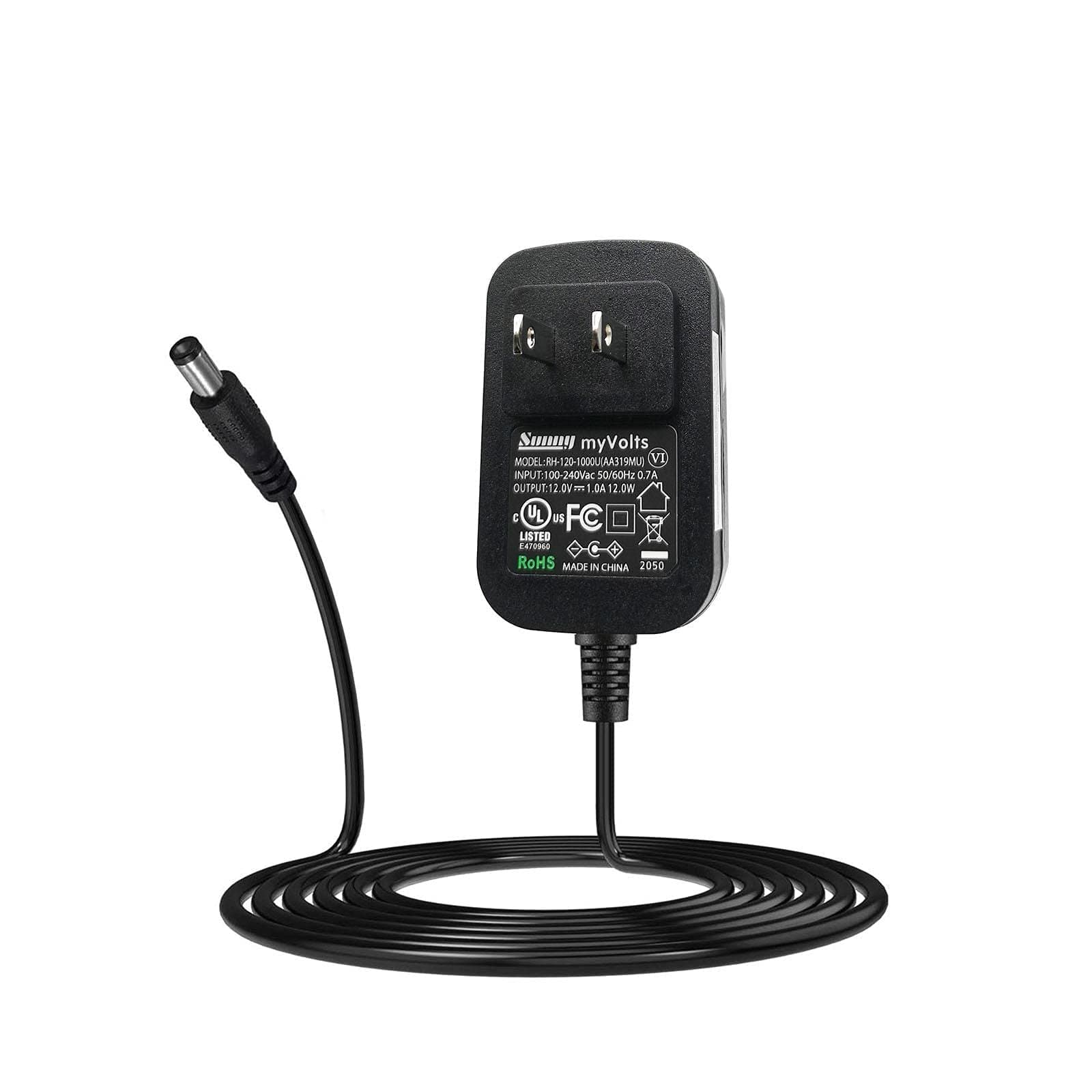 MyVolts 12V Power Supply Adaptor Compatible with/Replacement for Bontempi PM 774 Keyboard - US Plug