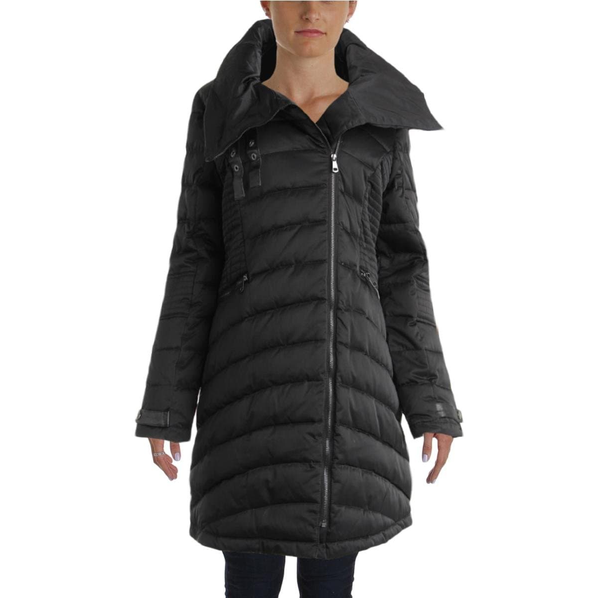 French Connection Women's Asymmetric Front-Zip Down Coat