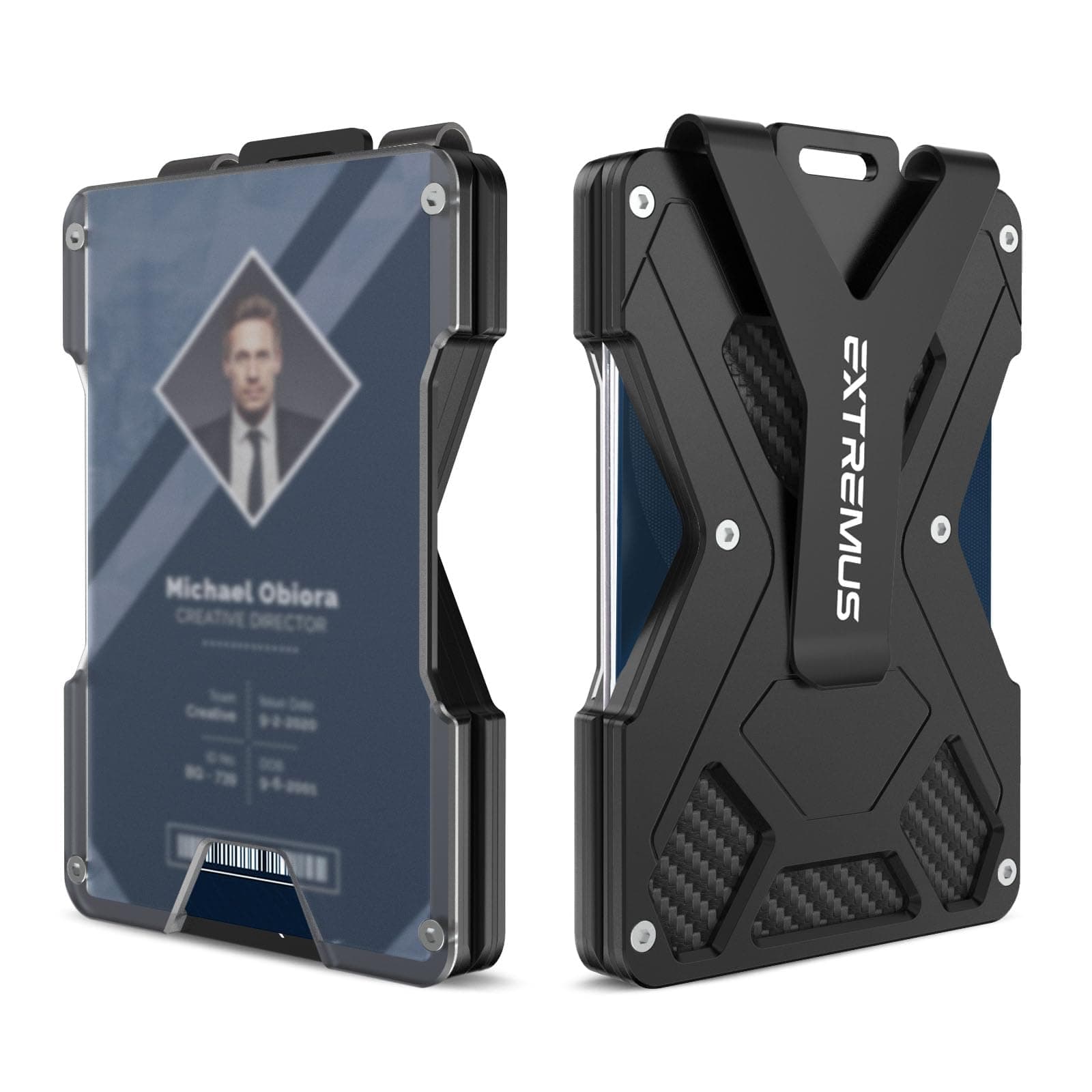 ExtremusMens Wallet, Slim Tactical Wallet with Money Clip and Credit Card Holder, Minimalist Front Pocket Wallet for Men, Rfid Blocking Wallet