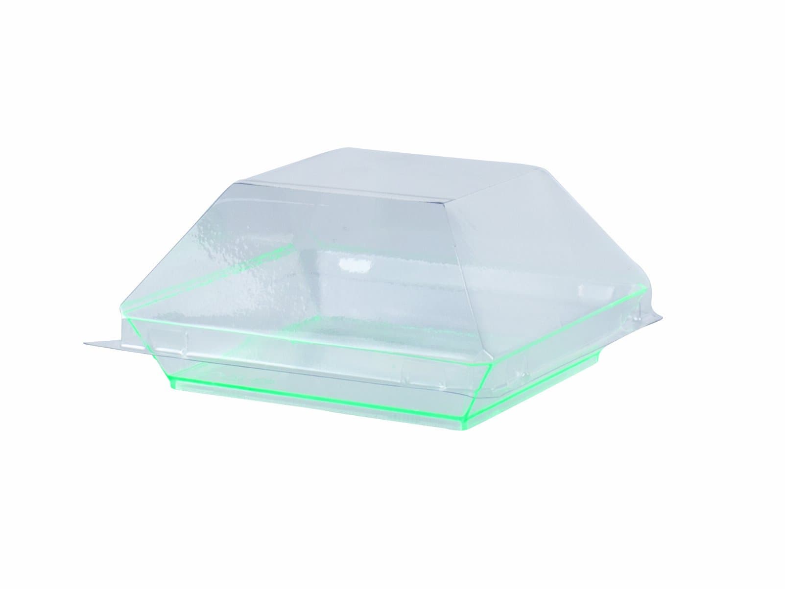 Solia PS30400 Quartz Plate, 3-1/2" Length x 3-1/2" Width x 19/32" Height, Clear Green (Case of 200)