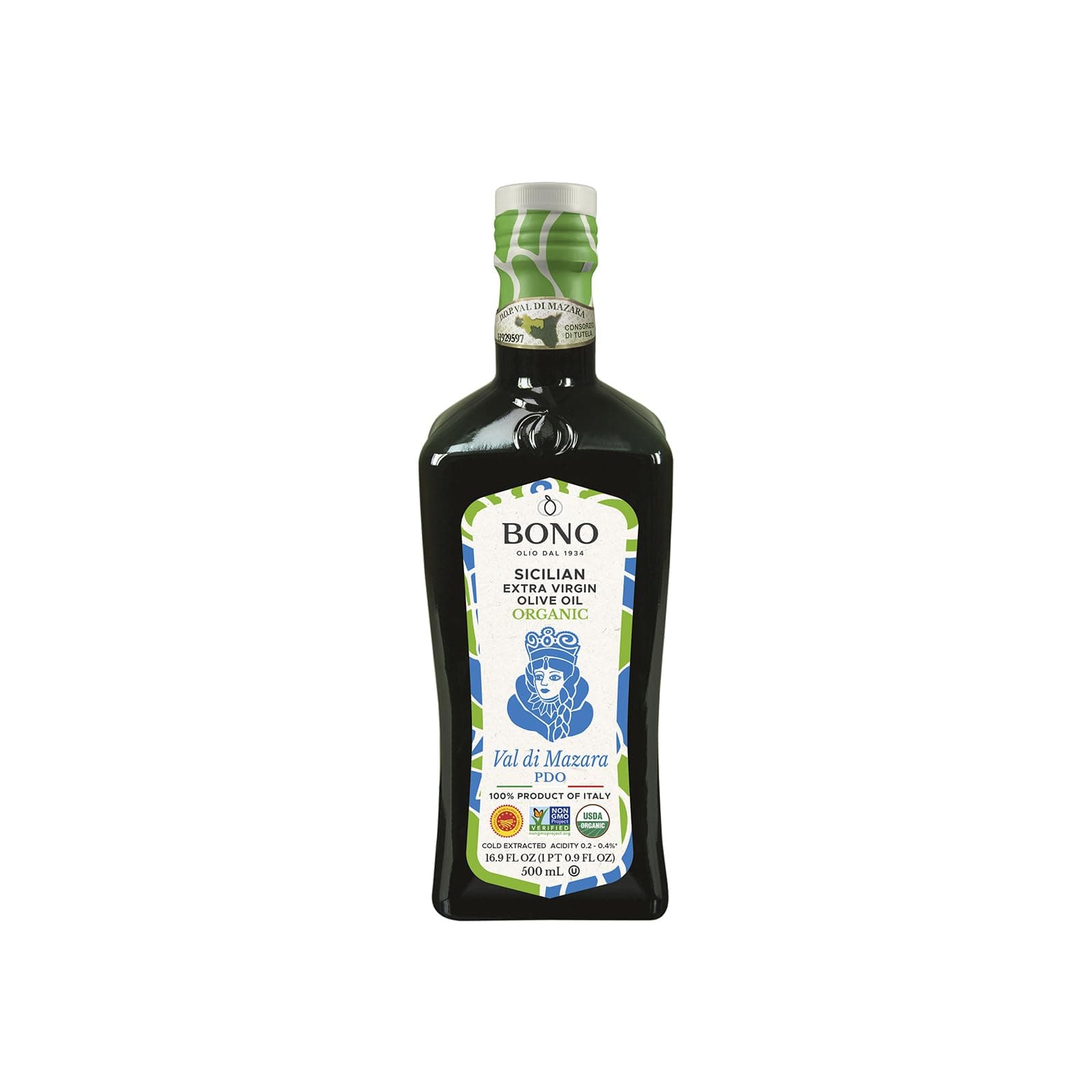 Val di Mazara Sicilian PDO Organic Extra Virgin Olive Oil, 16.9 Fl Oz