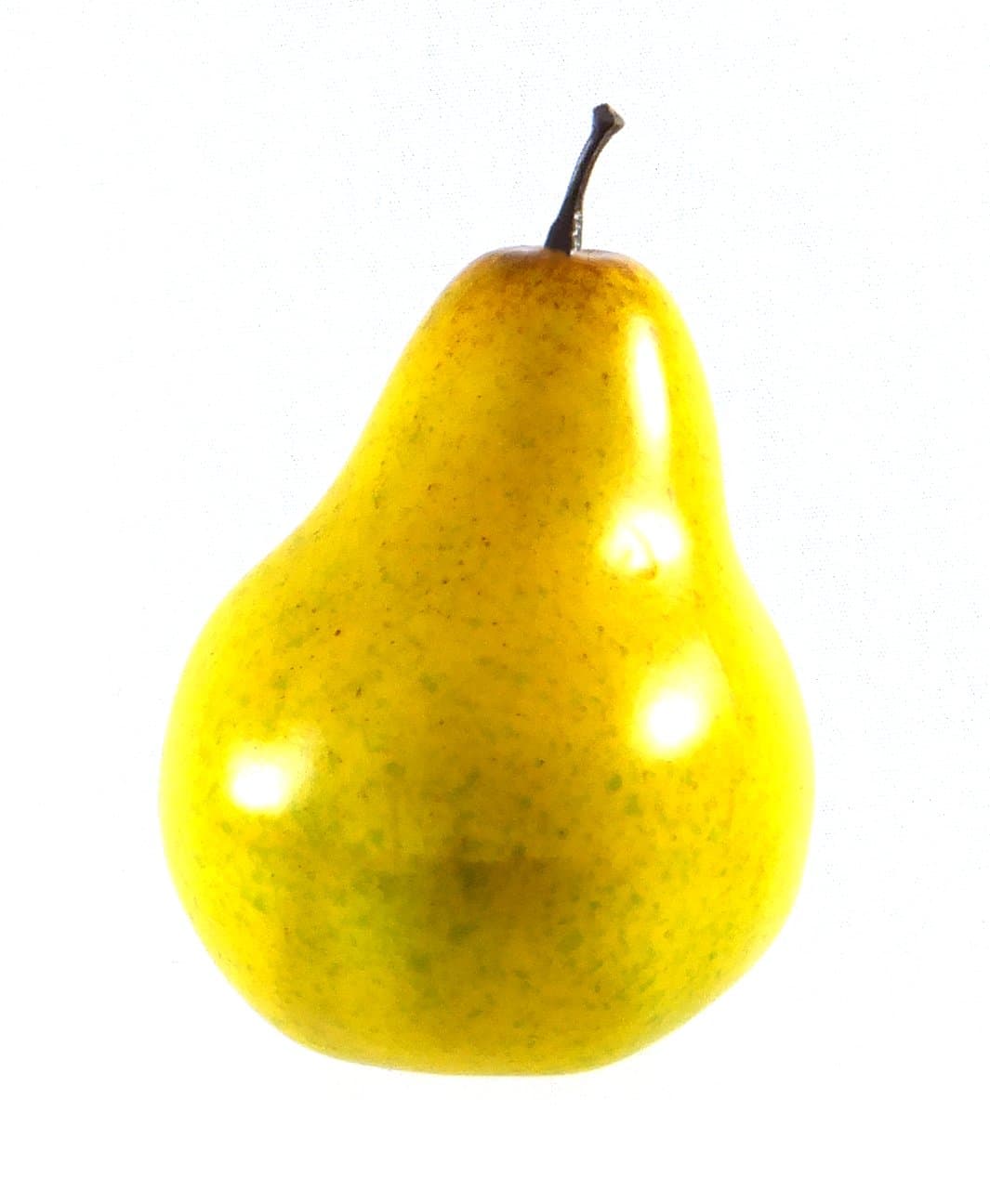 6pc Artificial Yellow Pear Large - Plastic Pears Fruit - Six Pieces
