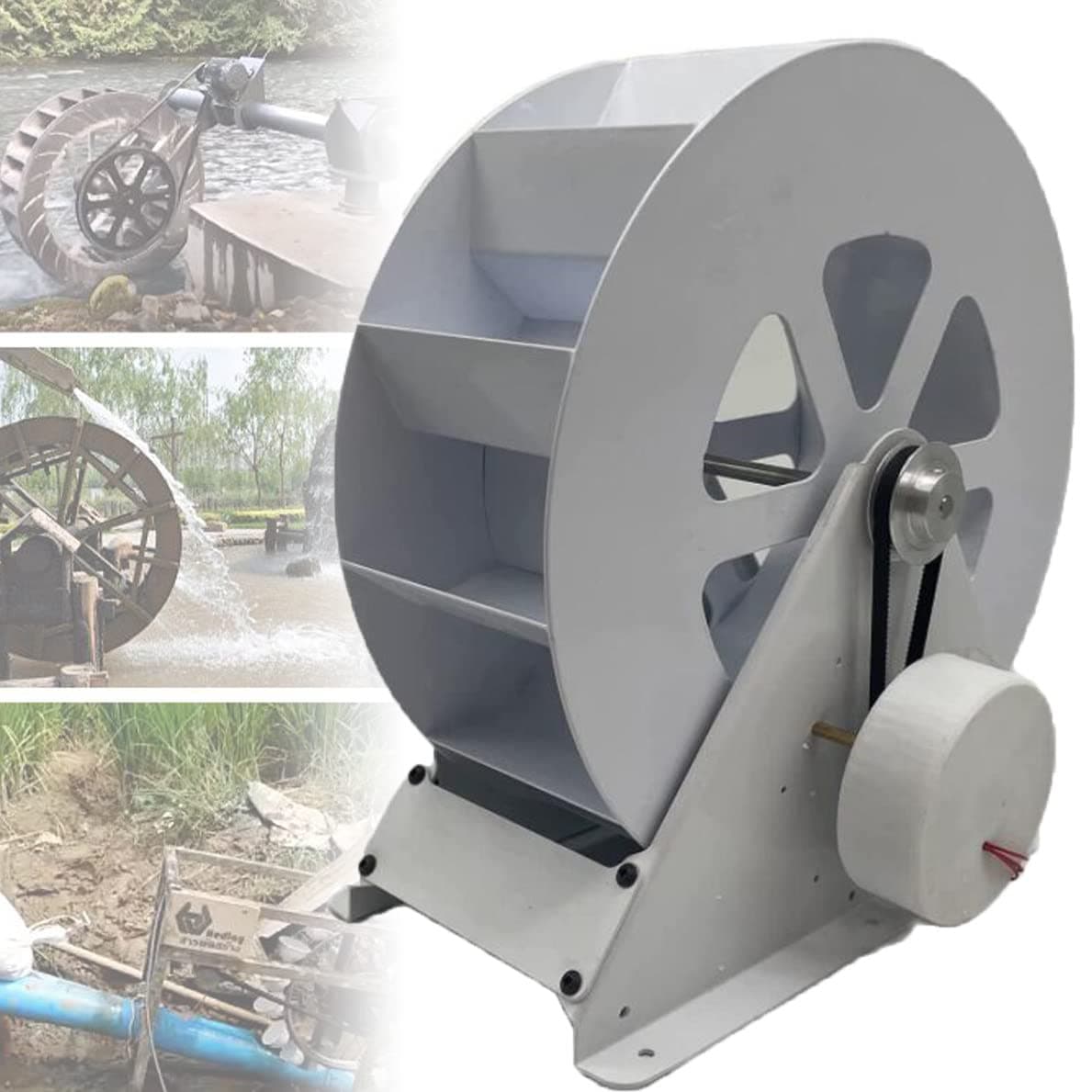 Water Turbine Generator, Hydrogenerator, 100W, Quiet Operation, Portable, High Performance, Water Flow Powered, Steel, 315 x 290 x 315 mm, 4.135 kg