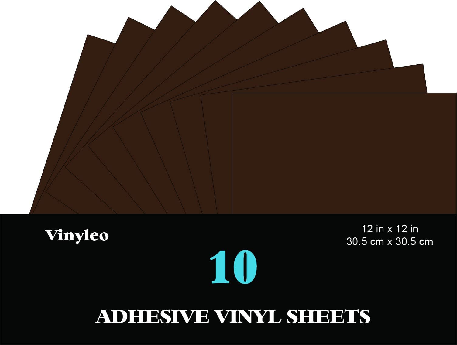 LeoPro 12" x 12" Sheets Adhesive Craft Vinyl for Cricut, Silhouette, Cameo, Craft Cutters, Printers, and Decals - Outdoor and Permanent 10 Sheets mint LE