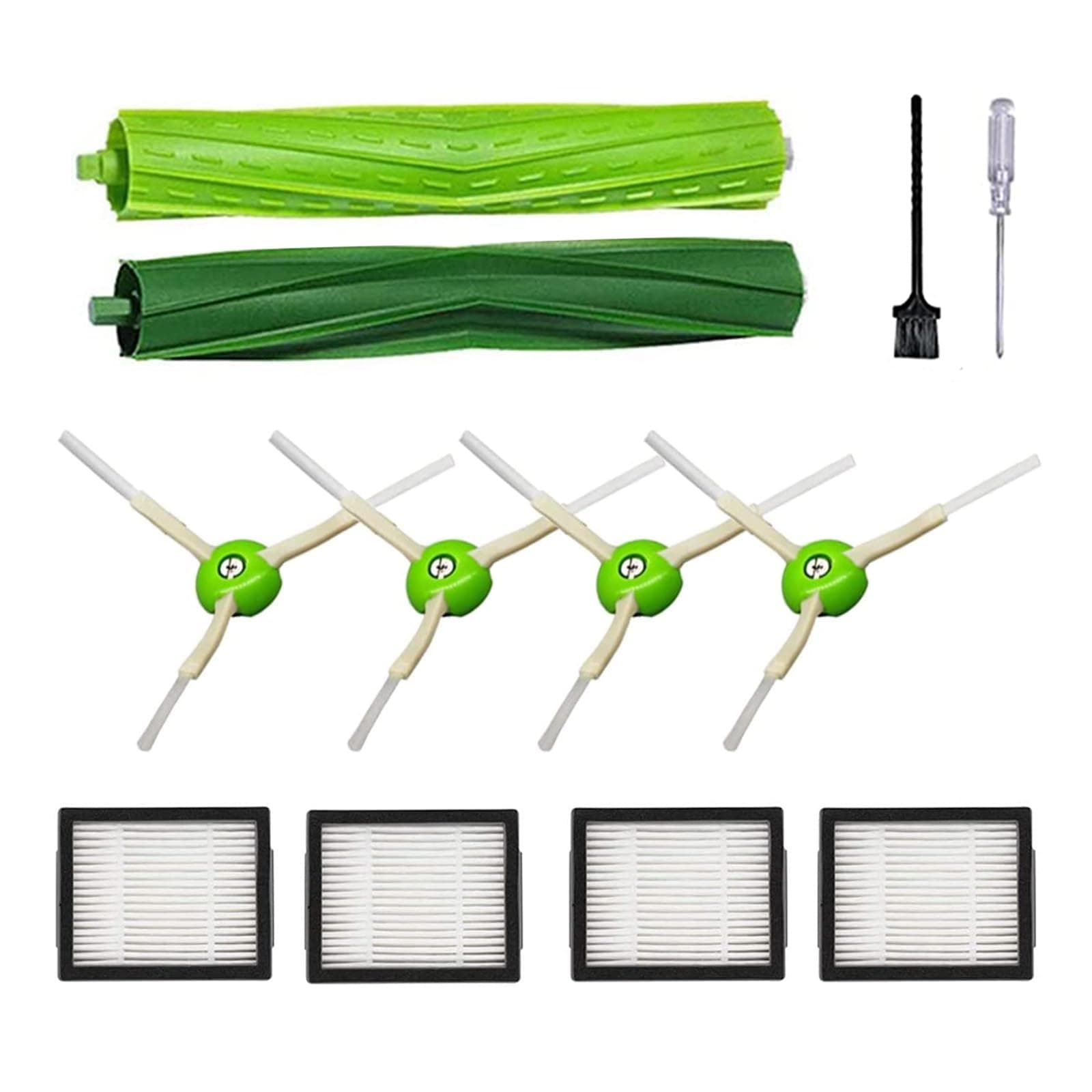 Replacement Spare Parts Accessories for iRobot Roomba i7 j7 i6 i8 i3 i4 i2 i1 i5 e5 e6 I E J Series Vacuum Cleaner,1 Roller Brush,4 Pack Filter,and 4 Side Brush