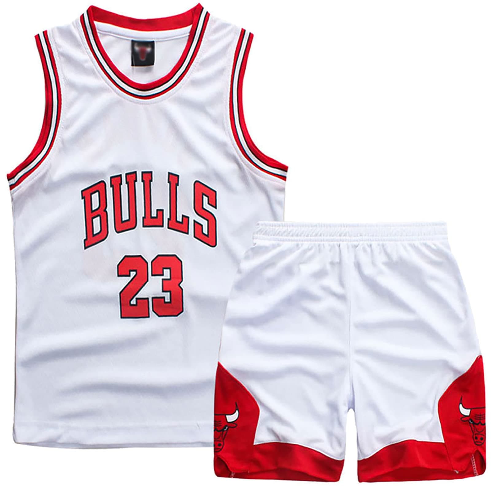 Kids Boys Basketball Kit 2 Piece Sleeveless Basketball Training Jersey and Shorts Set
