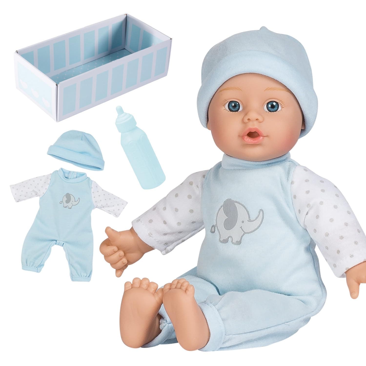 Adora Sweet Baby - 11” Soft & Cuddly Baby Doll, Realistic Features, Gentle Scent, Machine Washable, Lightweight & Easy to Hold | Adorable Playmate (Peanut)