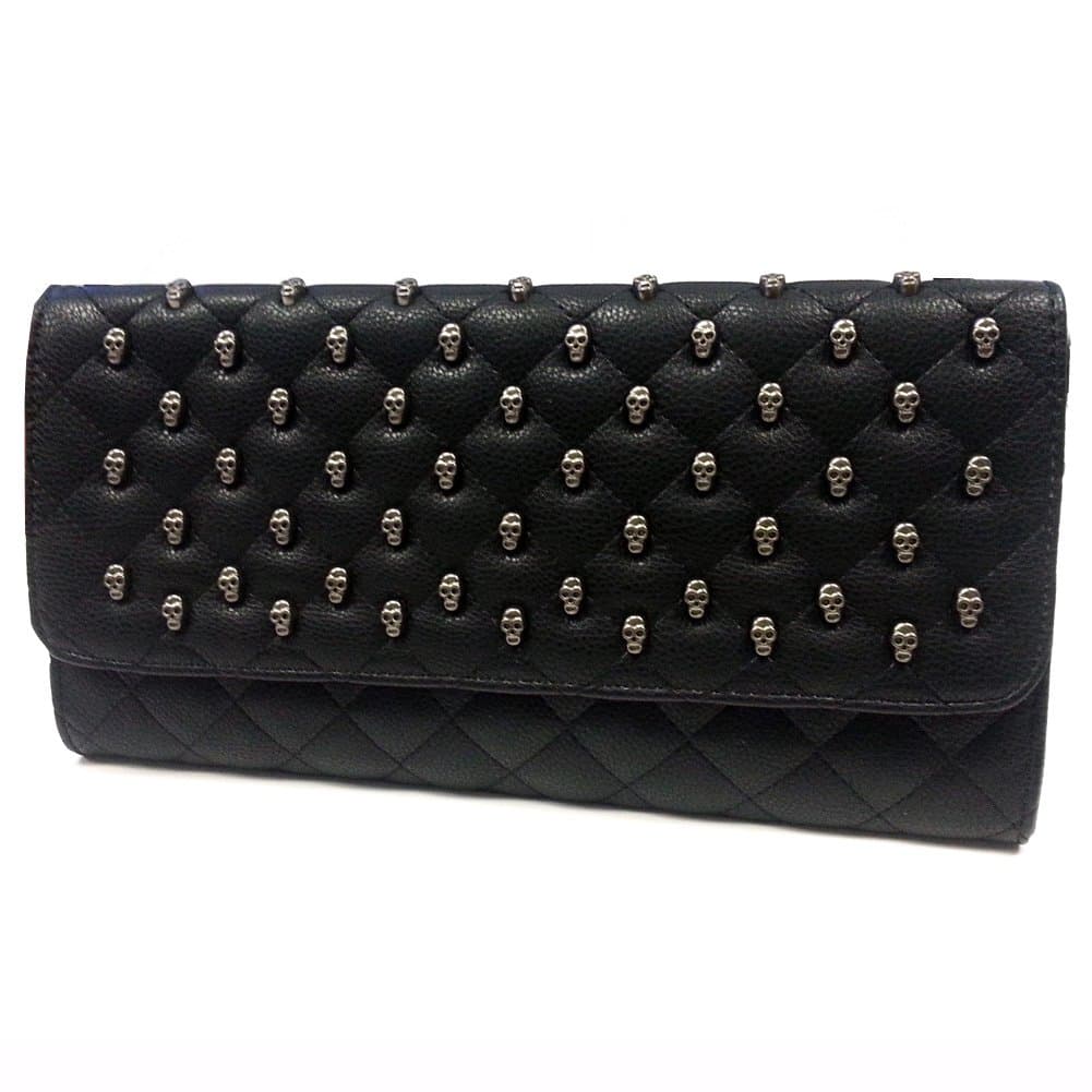 Skull Stud Envelope Clutch Handbag