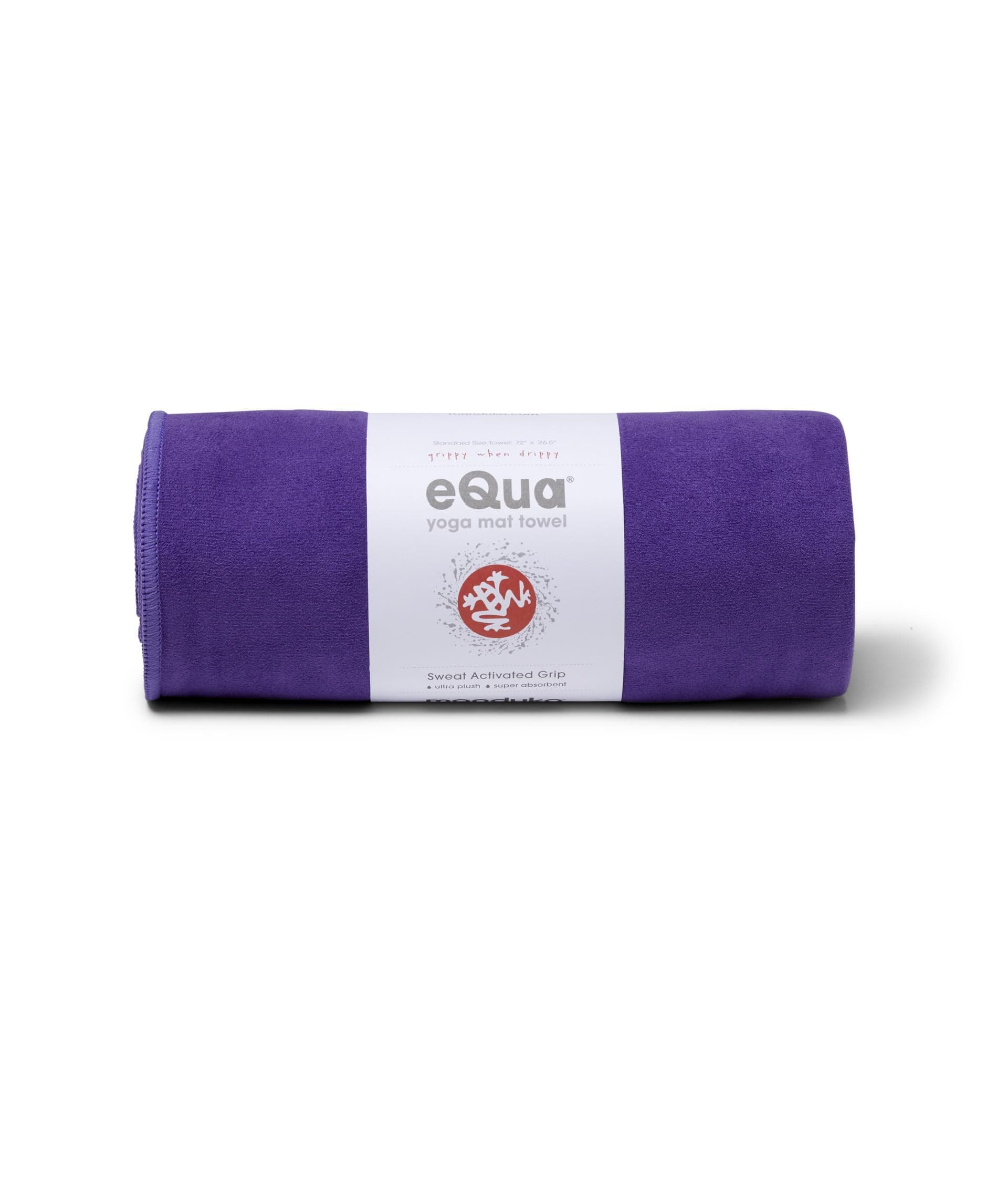 Manduka eQua Yoga Mat Towel, Absorbent, Quick Drying, Non-Slip for Yoga, Gym, Pilates, Outdoor Fitness