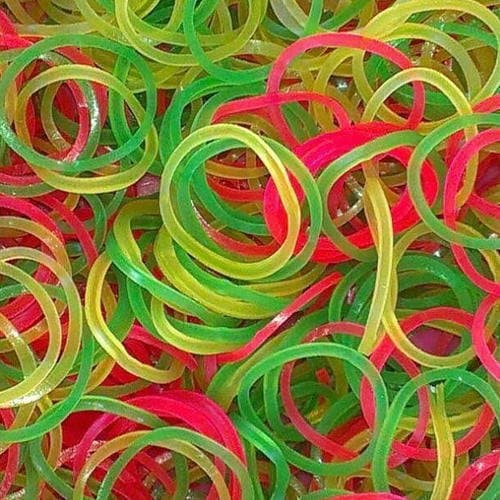 ParaspapermartPPM Rubber Band for Offices/Home/Kitchen Use (Fluorescent Colour, 1 inch) - Pack of 50 gm