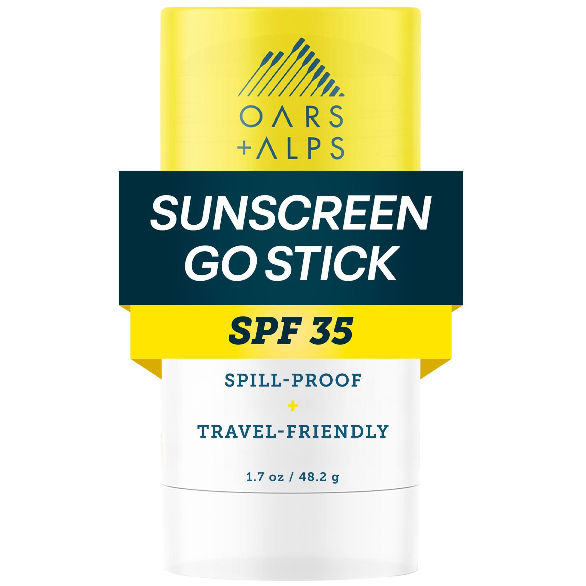 Go Stick Clear Sunscreen and Sunblock with Jojoba Oil, Water and Sweat Resistant, Reef Safe, SPF 35, 1.7 Oz