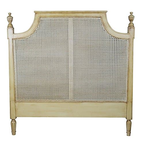 Rattan Headboard King Vintage, Style French Cane, Double Divan Mattress, Optional Size 5ft