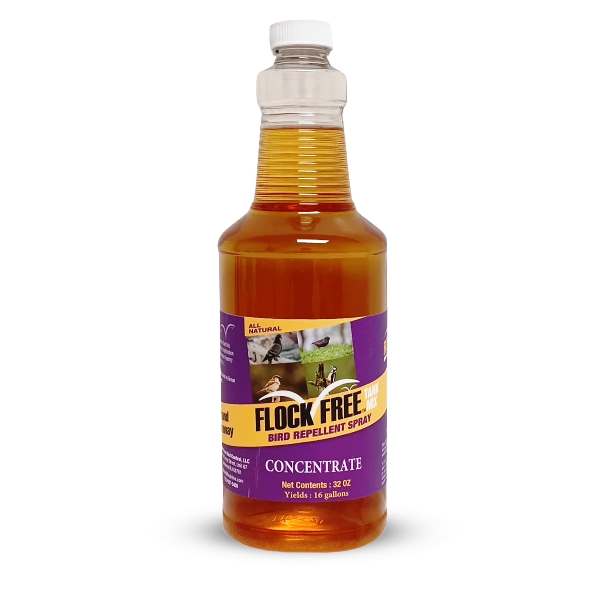 Bird Repellent Spray Concentrate, Residential Bird Problem Solution, 32 oz Concentrate, Makes up to 16 gallons