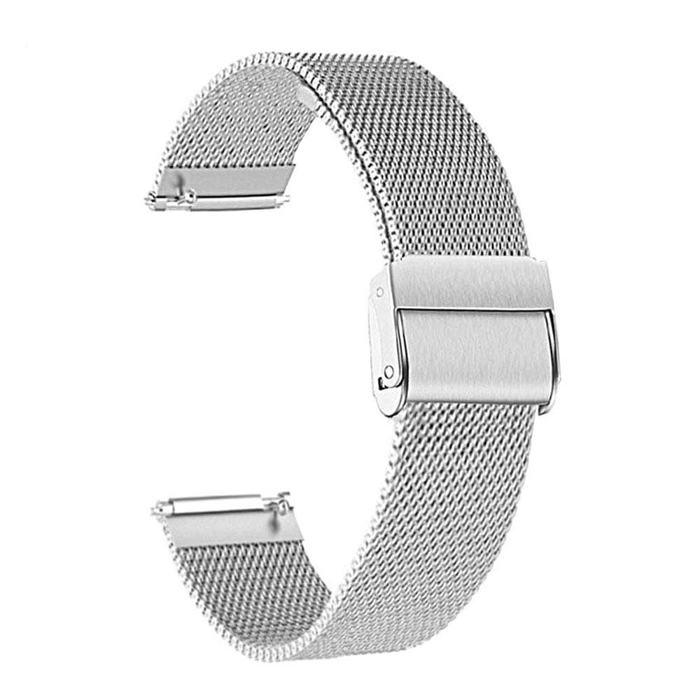 for Amazfit Bip Bands,ViCRiOR Quick Release Mesh Woven Stainless Steel Replacement Bracelet Bands Strap Wrist Band for Huami Amazfit Bip， Amazfit Bip lite, Amazfit GTS, Silver