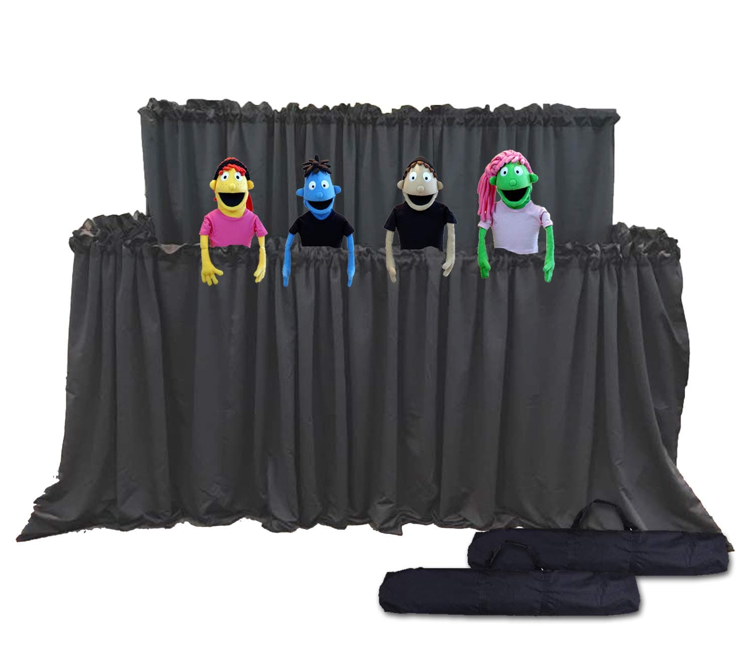 Classroom Puppet Stage XL - 2 Tier Portable Tripod Puppet Theater w/BAG | Stage, Ministry