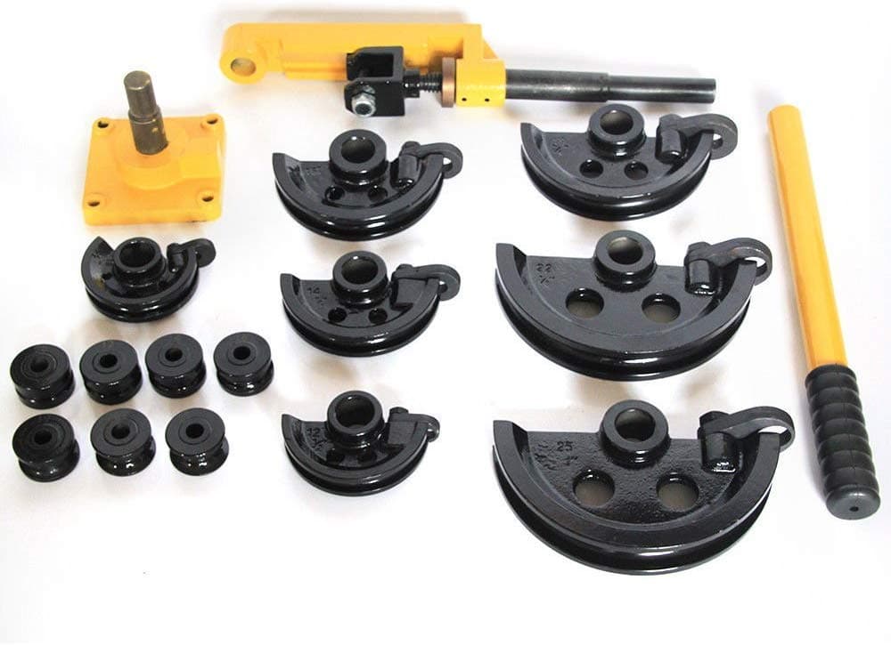 DiLiBee New Manual Pipe Bender Set 10-25mm Heavy Duty Pipe Bending Machine Hydraulic Pipe Bender Set Bending Formers Suitable for Copper Brass Aluminum Stainless Steel Pipes