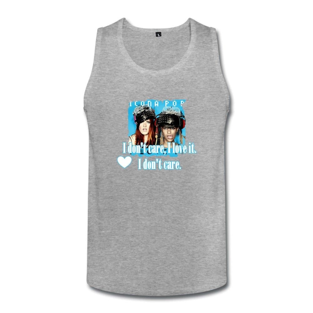 JUJ Icona Pop I Love It Men's Tank Top HeatherGray X-Large