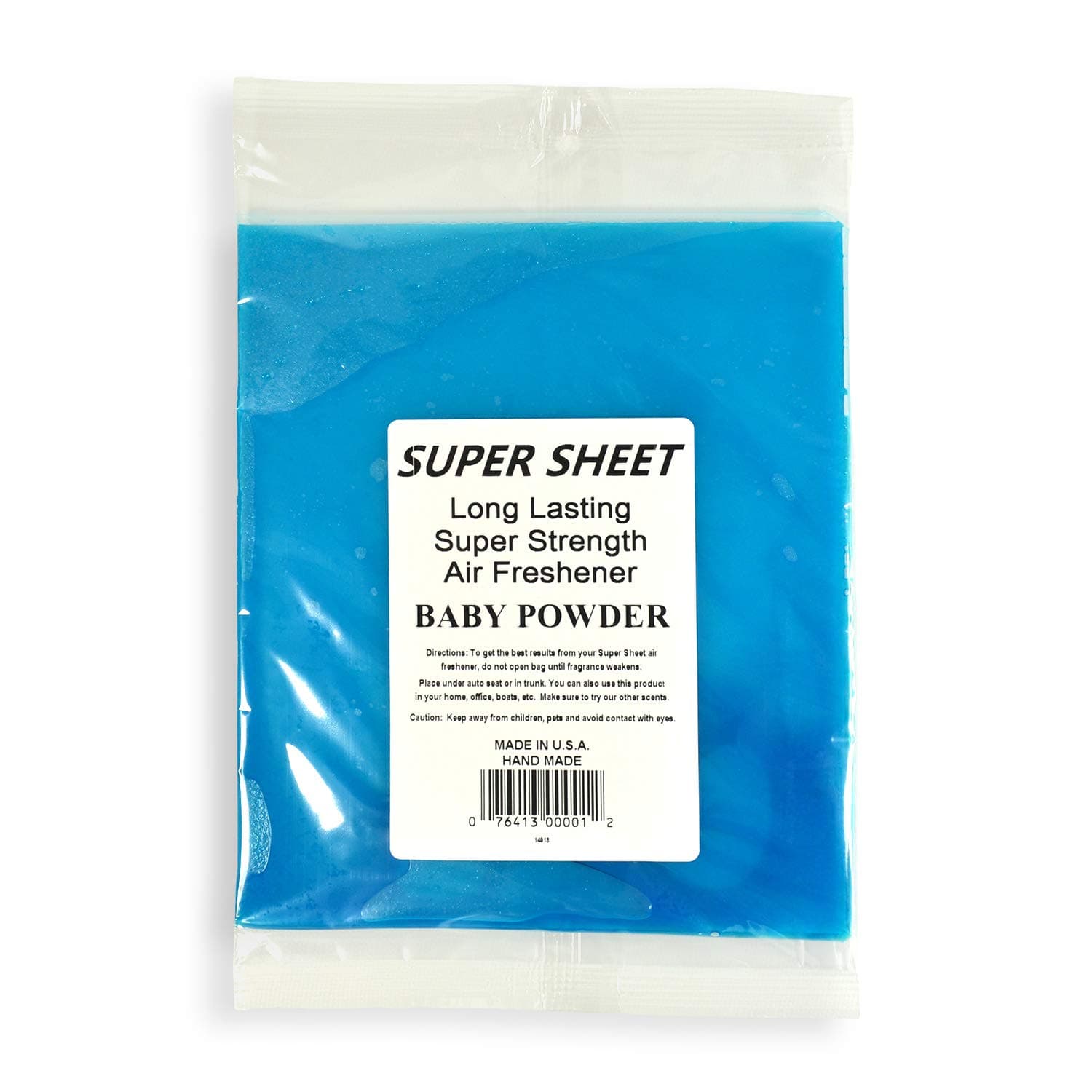 Super Sheet Large (8"x7") Under Seat Car Air Freshener (Baby Powder)