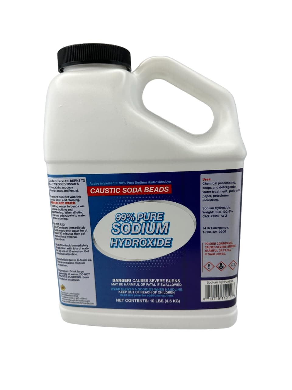 Sodium Hydroxide - Lye (Caustic Soda Beads) 10lb