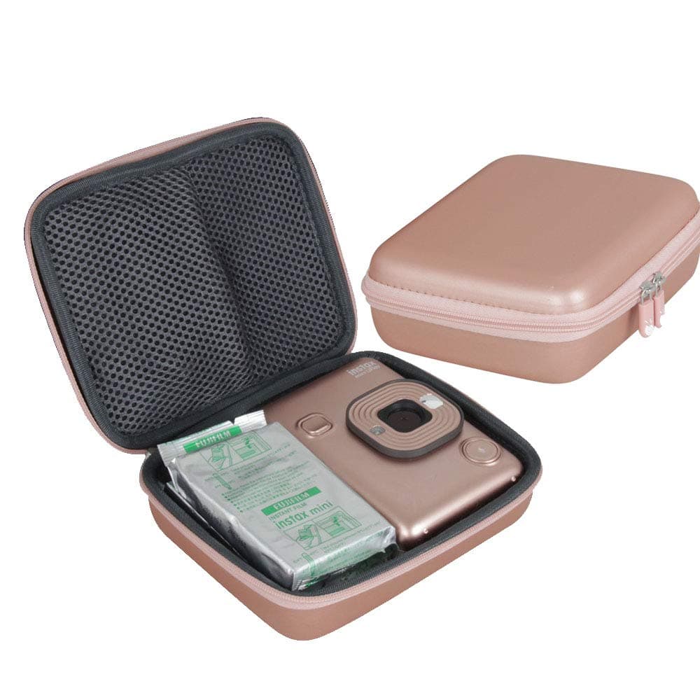 HERMIT SHELL Camera Case, Hard Travel Case for Fujifilm Instax Mini LiPlay (Rose Gold)