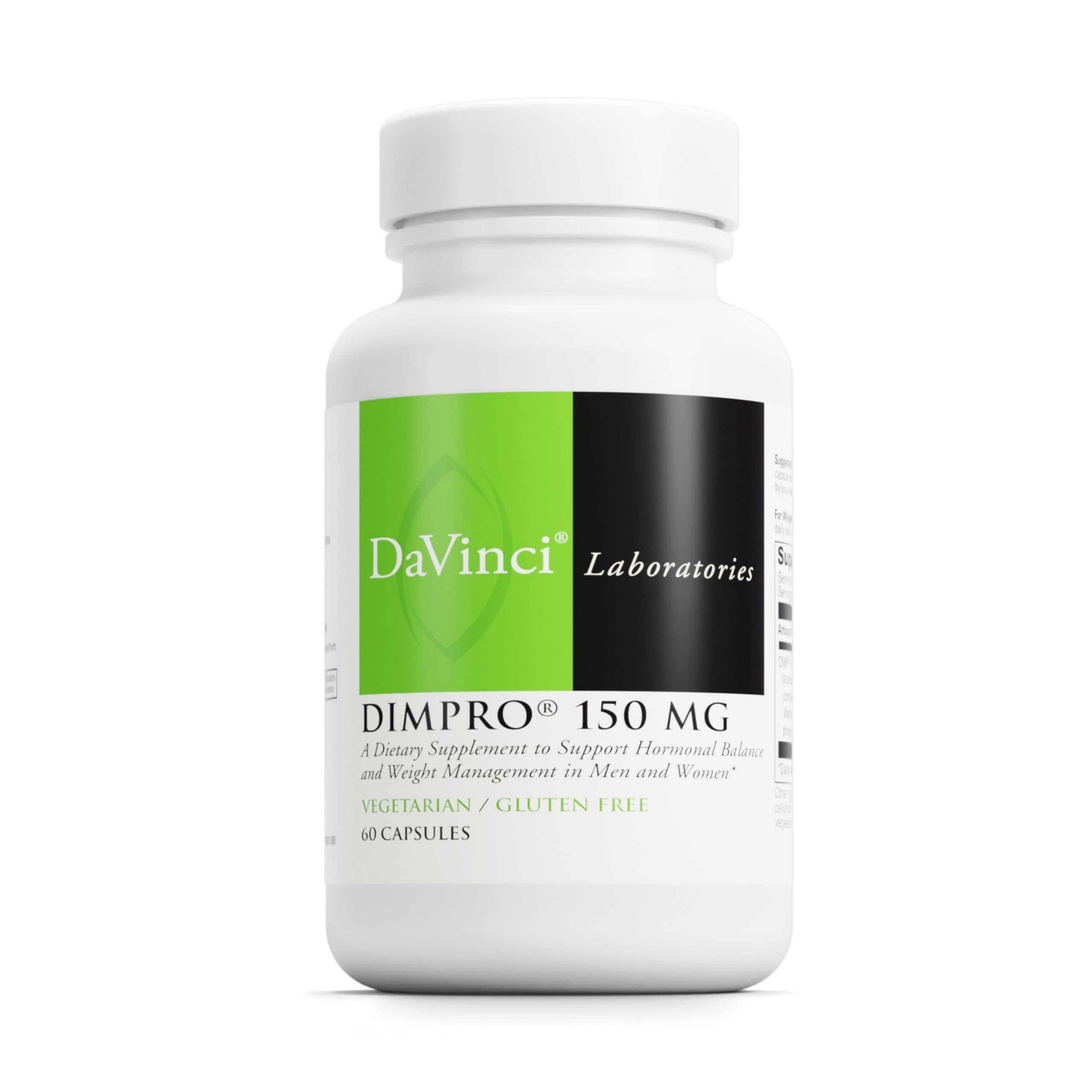 Labs DIMPro 150mg - Helps Support Hormonal Balance, Estrogen Metabolism & More with DIM* - Gluten-Free - 60 Capsules (60 Servings)