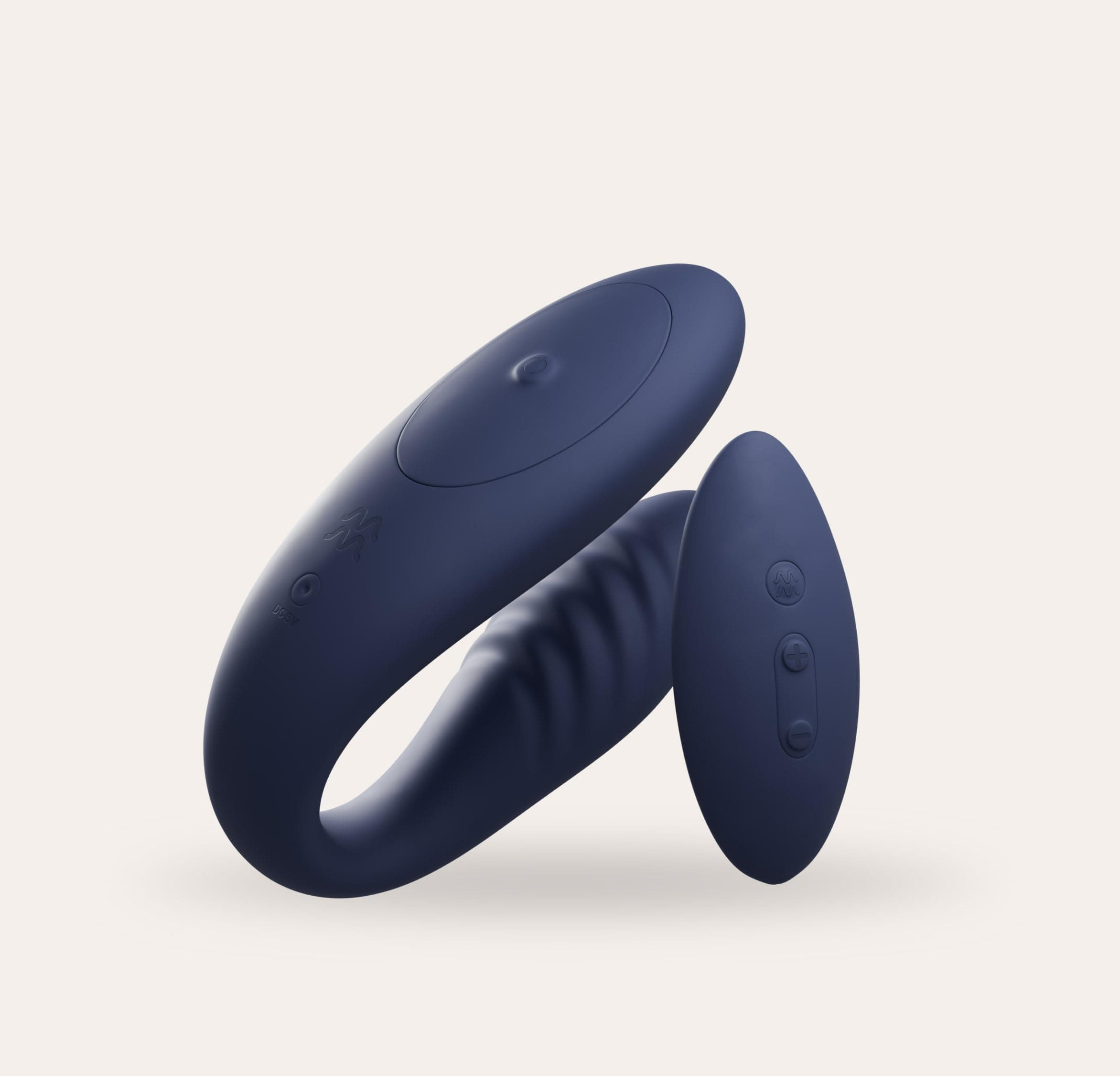 MYMUSE Link Body Massager, Women, Remote Controlled, 10 Speeds, Waterproof, Electric, Rechargeable, Long Battery Life, 100-Day Warranty - Inkpen Blue