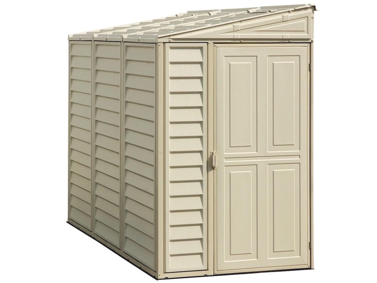 Oslo 4FT x 8FT DURAMAX PLASTIC SIDEMATE PVC SHED WITH STEEL FRAME (1.21m x 2.39m)