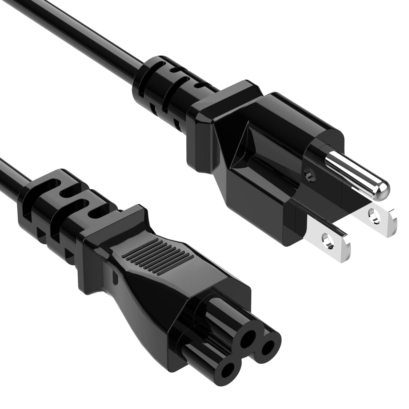6ft 3 Prong Laptop Power Cord Mickey Mouse Cable - NEMA 5-15P to IEC C5 Power Cable Replacement for HP Dell Lenovo Asus Acer Samsung Laptop Charger Adapter, TV Monitor, LG Epson Printer