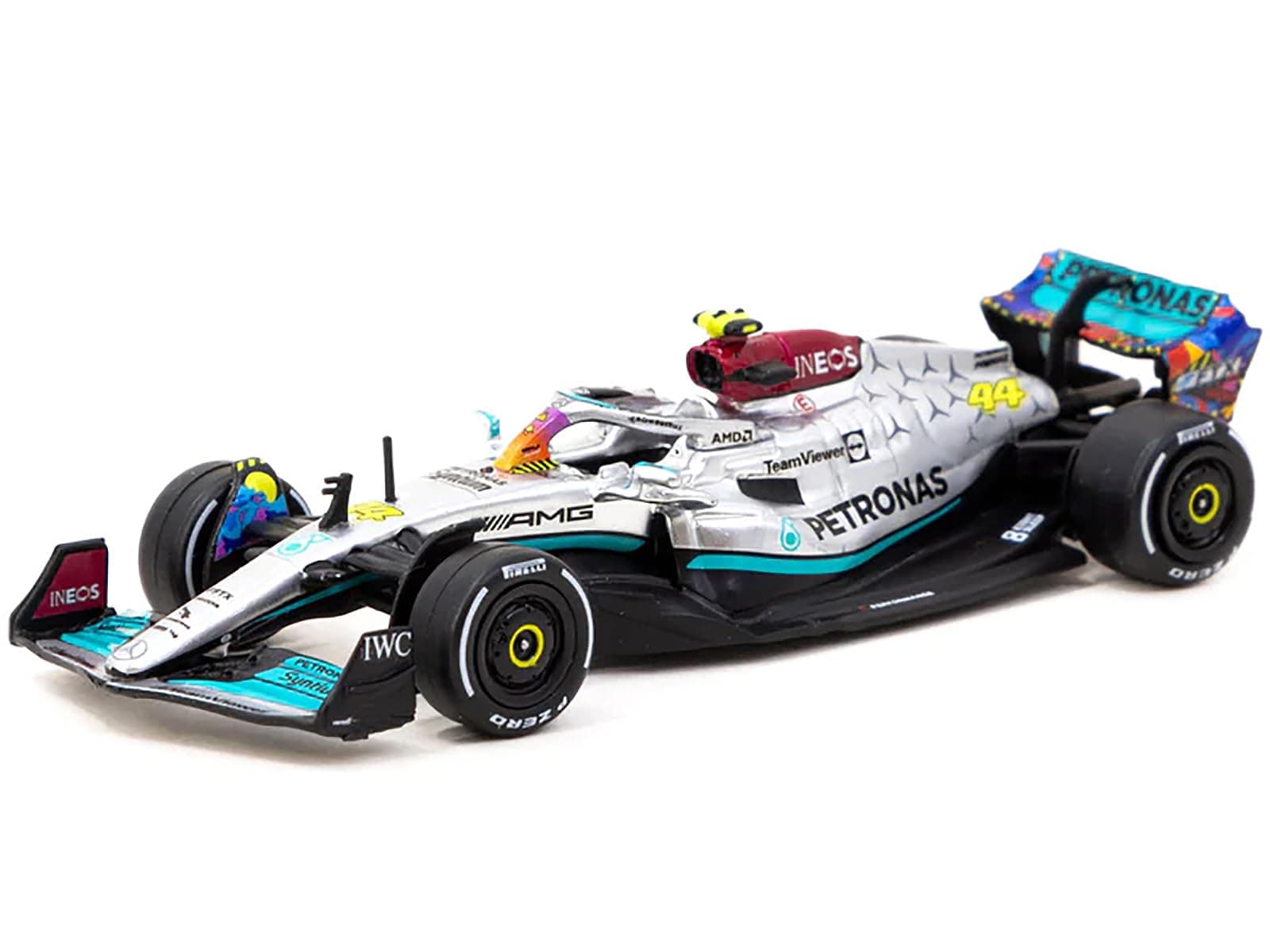 Tarmac Works AMG F1 W13 E Performance #44 Lewis Hamilton Formula One F1 Miami GP (2022) "Global64 Series 1/64 Diecast Model Car T64G-F044-LH2