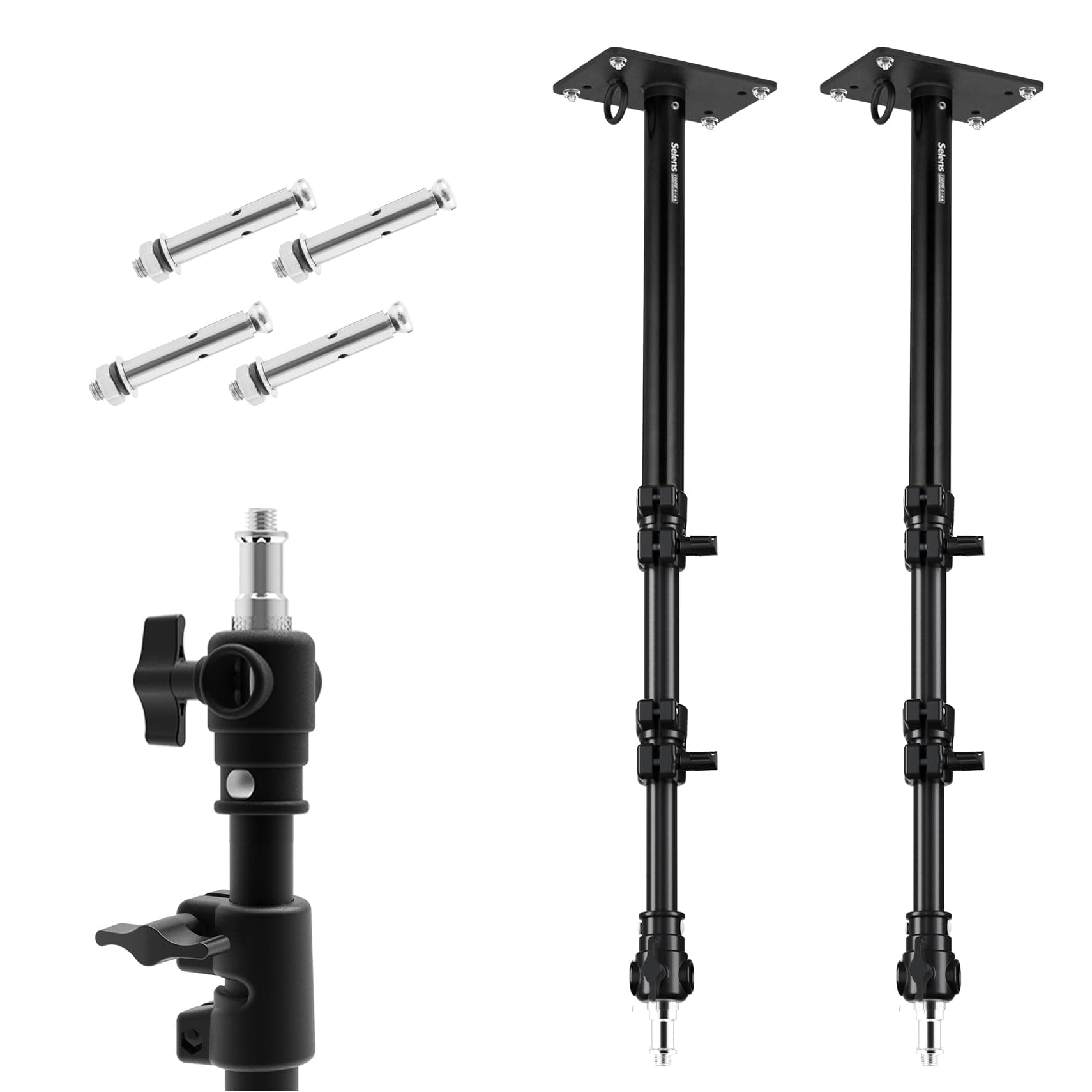 Selens Camera Wall Mount Ring Light Boom Arm, Overhead Light Mounting for Photo Studio Video Ring Light, Strobe Light, Flash, Softbox, Reflector, 2 Pack