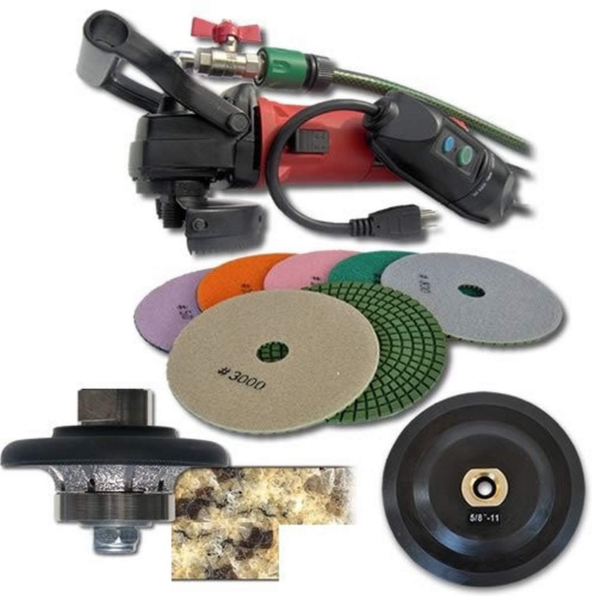 SECCO 38WVPOLSET 3/8-Inch Radius Wet Polisher Kit