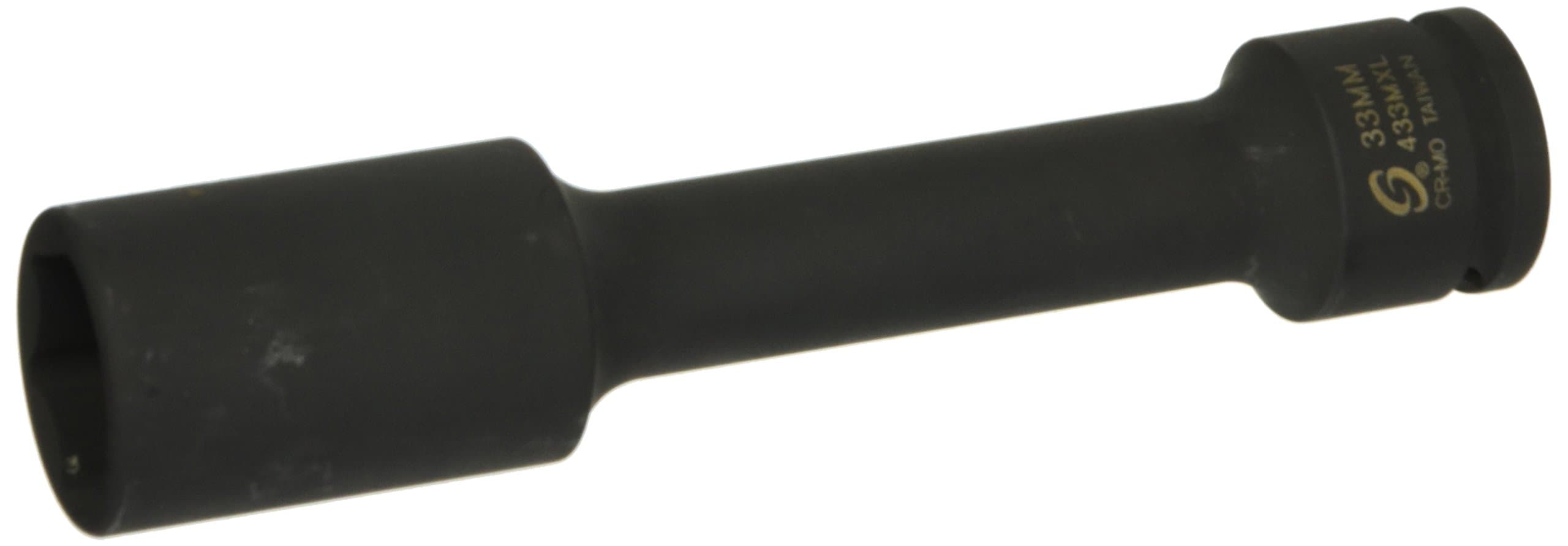 SUNEX TOOLS 433MXL 3/4" Extra Long XXX Impact Socket 33mm