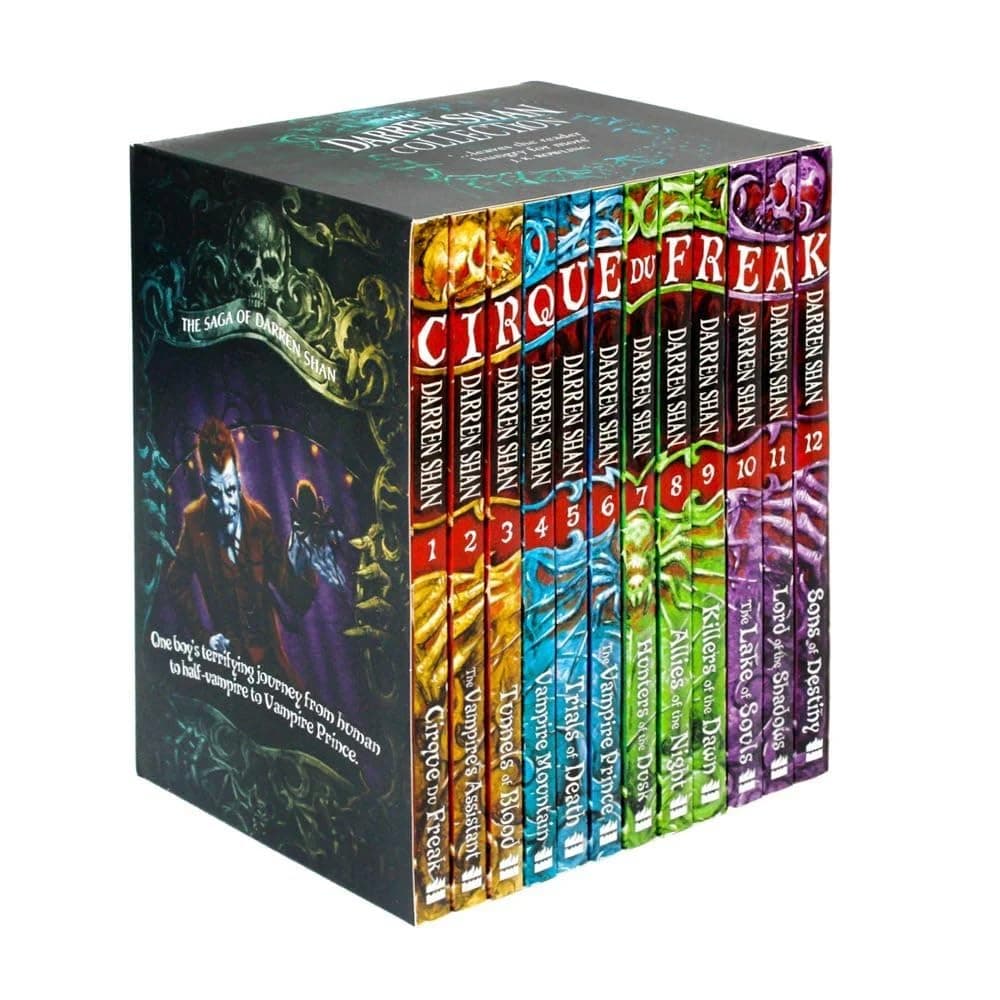 Cirque Du Freak Series - Complete 12 Book Collection - Killers of the Dawn, Lord of the Shadows, Trials of Death, Sons of Destiny, Living Nightmare, Vampire's Assistant, Tunnels of Blood, Vampire Prince, Hunters of the Dusk
