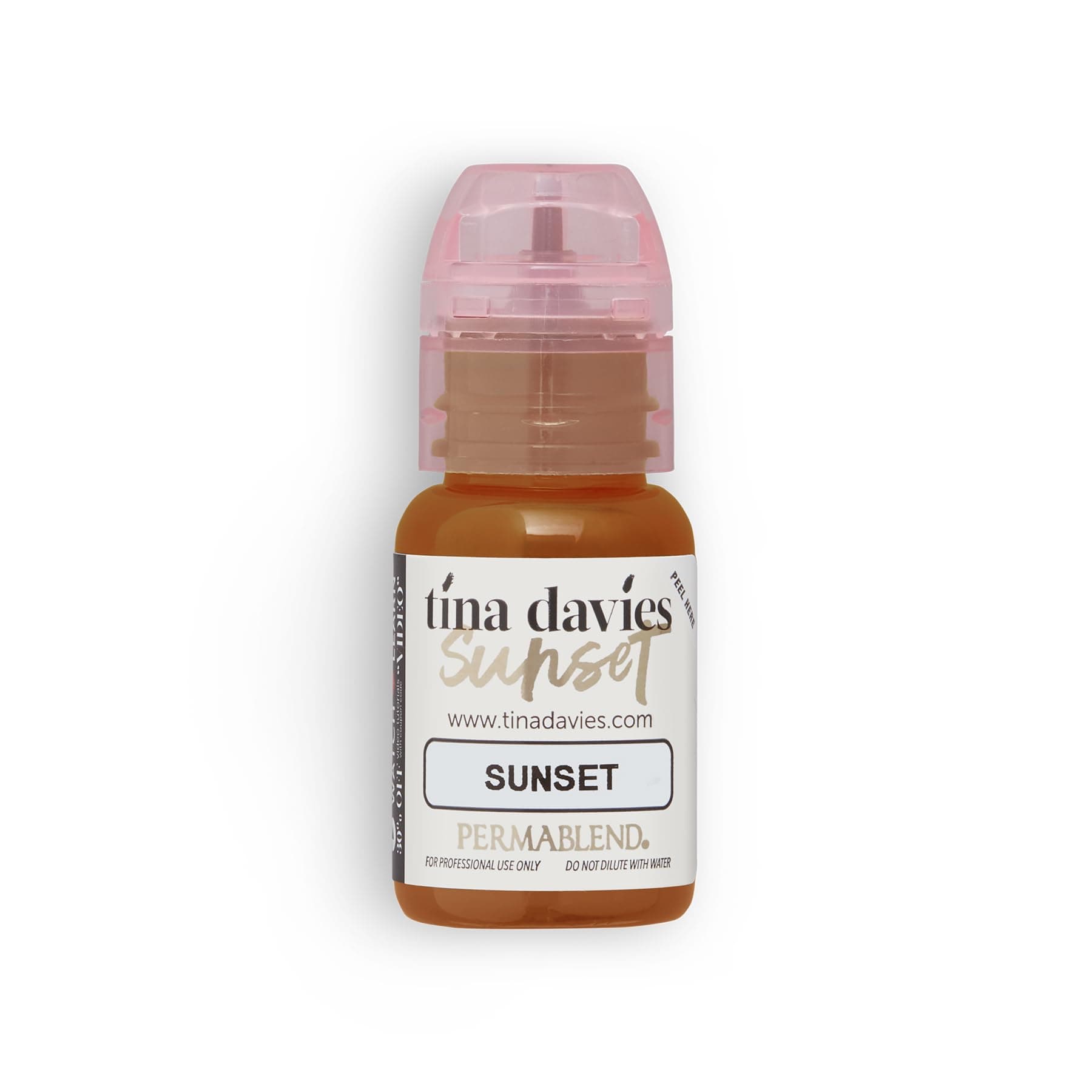 Professional Sunset Pigment - Permanent Eyebrow Makeup - Colours Heal True to Tone - High Retention - 1/2oz