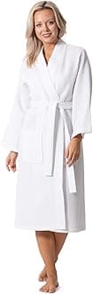 Waffle Knit Lightweight Kimono Spa & Bath Robes for Women - Quick Dry - Soft