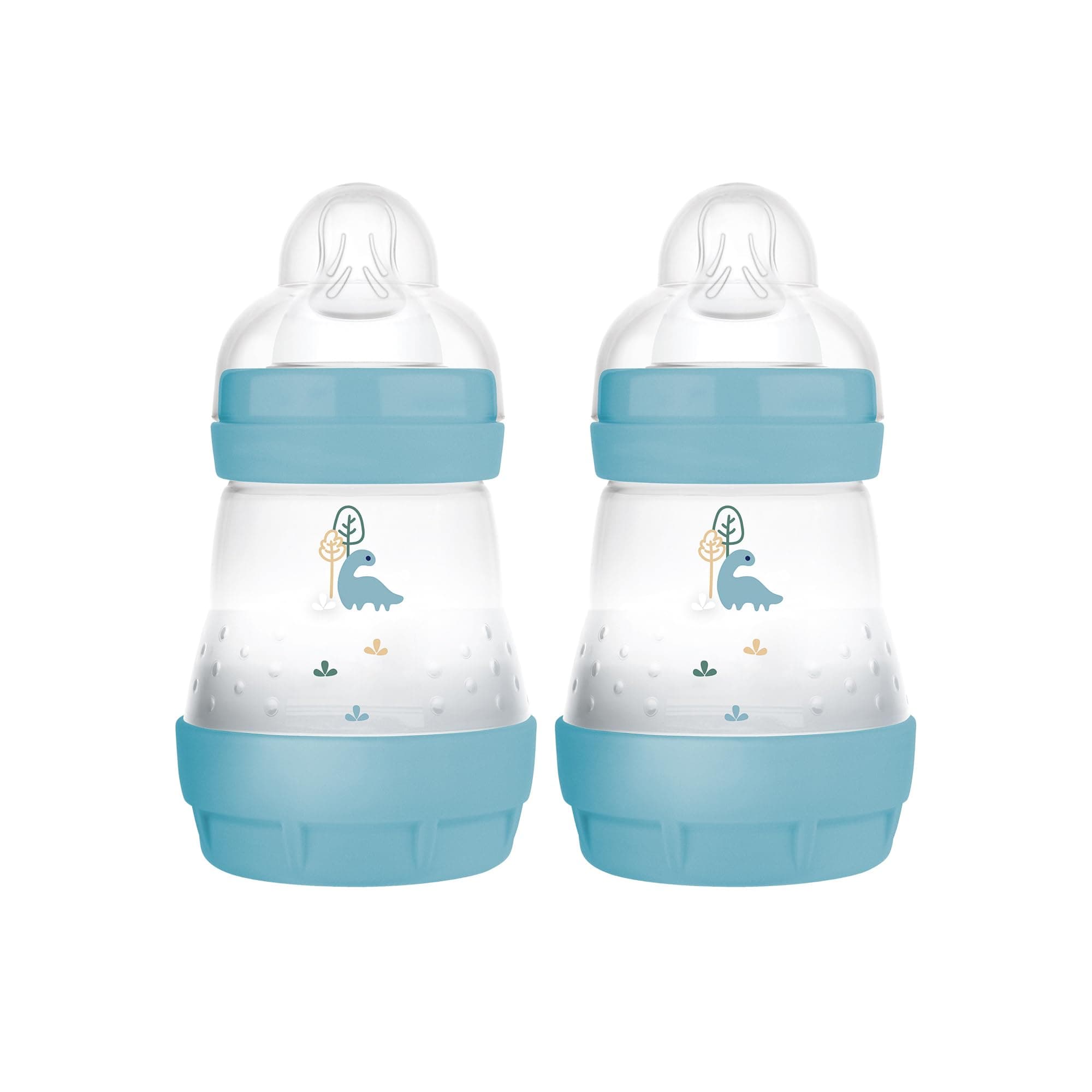 MAM Easy Start Anti Colic 5 oz Baby Bottle, Easy Switch Between Breast and Bottle, Reduces Air Bubbles and Colic, 2 Pack, Newborn, Matte/Boy