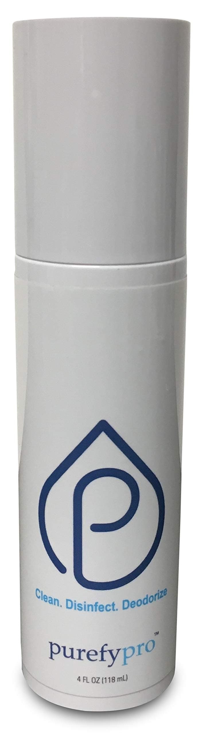 Purefypro Disinfectant Spray (4oz) - Kills 99.9999% Viruses HIV, Monkeypox, Hepatitis, Norovirus, VRE, MRSA, No Rinse, No Residue. Suitable for All Surfaces