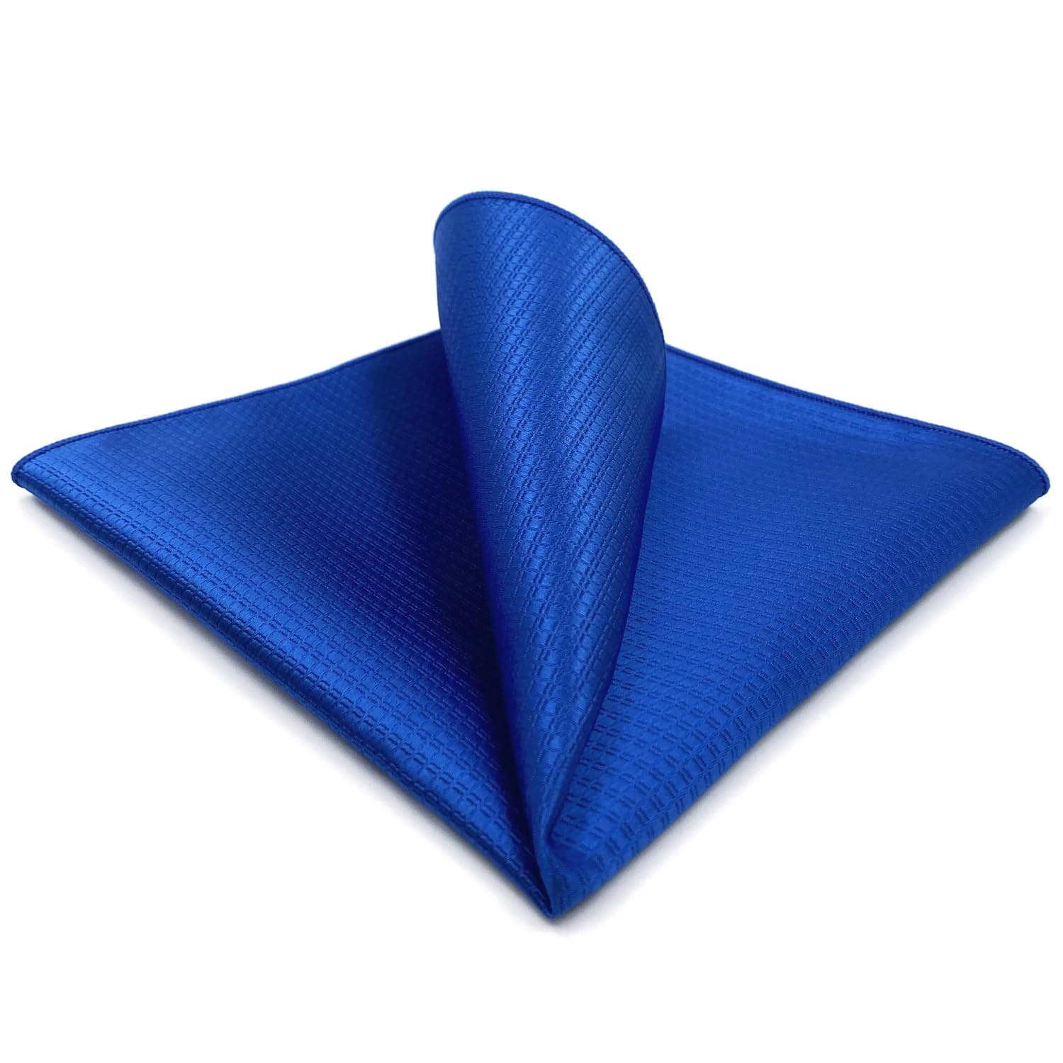 S&W SHLAX&WING Mens Pocket Square Solid Color Plain Blue Red Grey Large for Suit