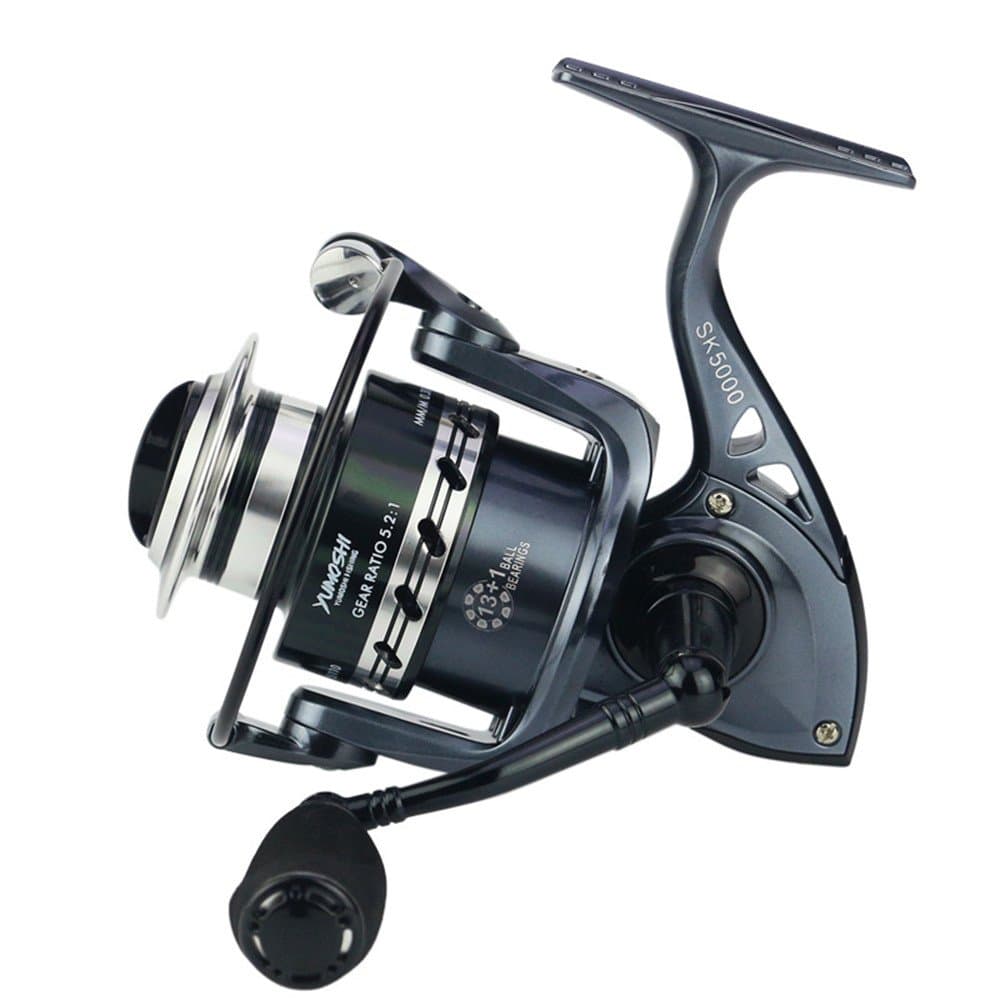 VGBHJ Rotating Fishing Reel 12 + 1 Bearing Stainless Steel Double Drag Brake System Left Right Interchangeable Handle