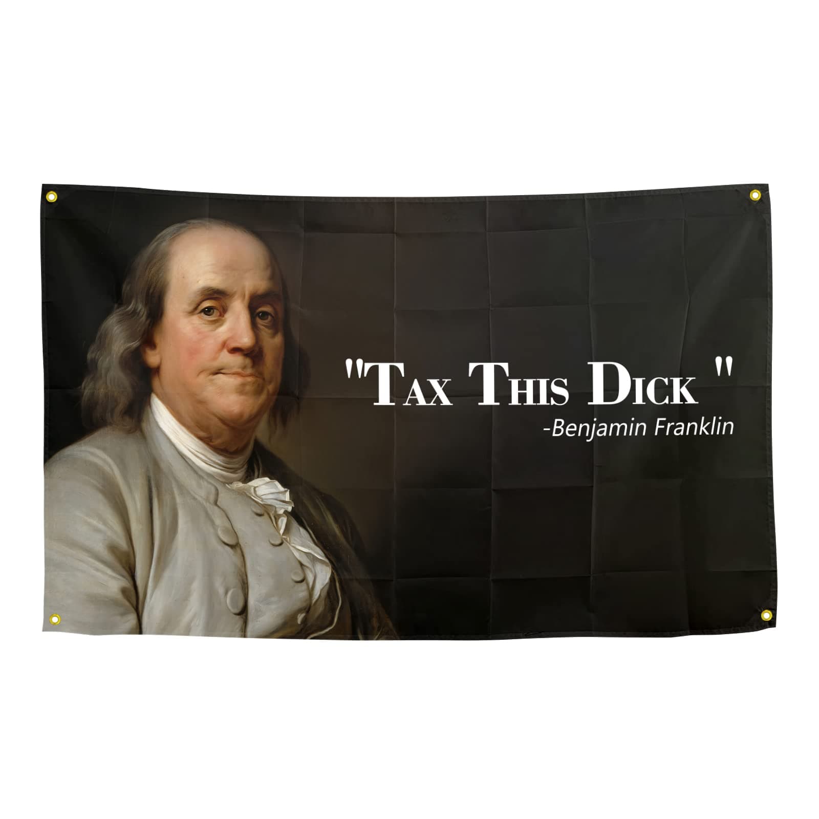 XOVVER Benjamin Franklin Tax This Flag Funny Flags for Room 3x5 Feet College Dorm Room Decor Man Cave Frat Wall Indoor Outdoor Flag