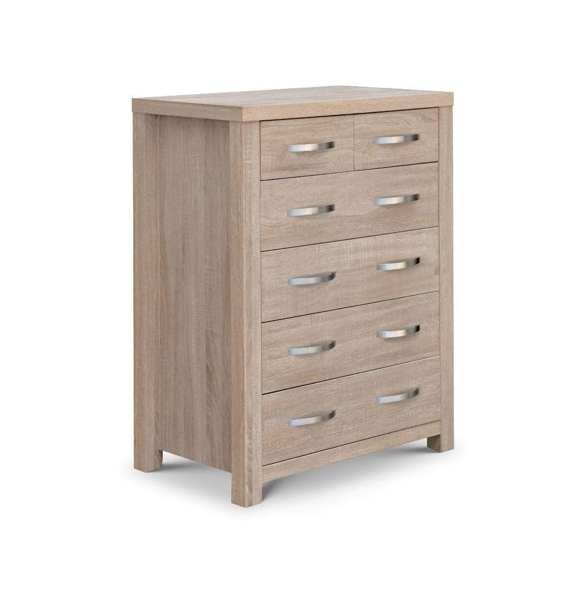 Julian Bowen Hamilton 4 + 2 Drawer Chest, Brown, One Size