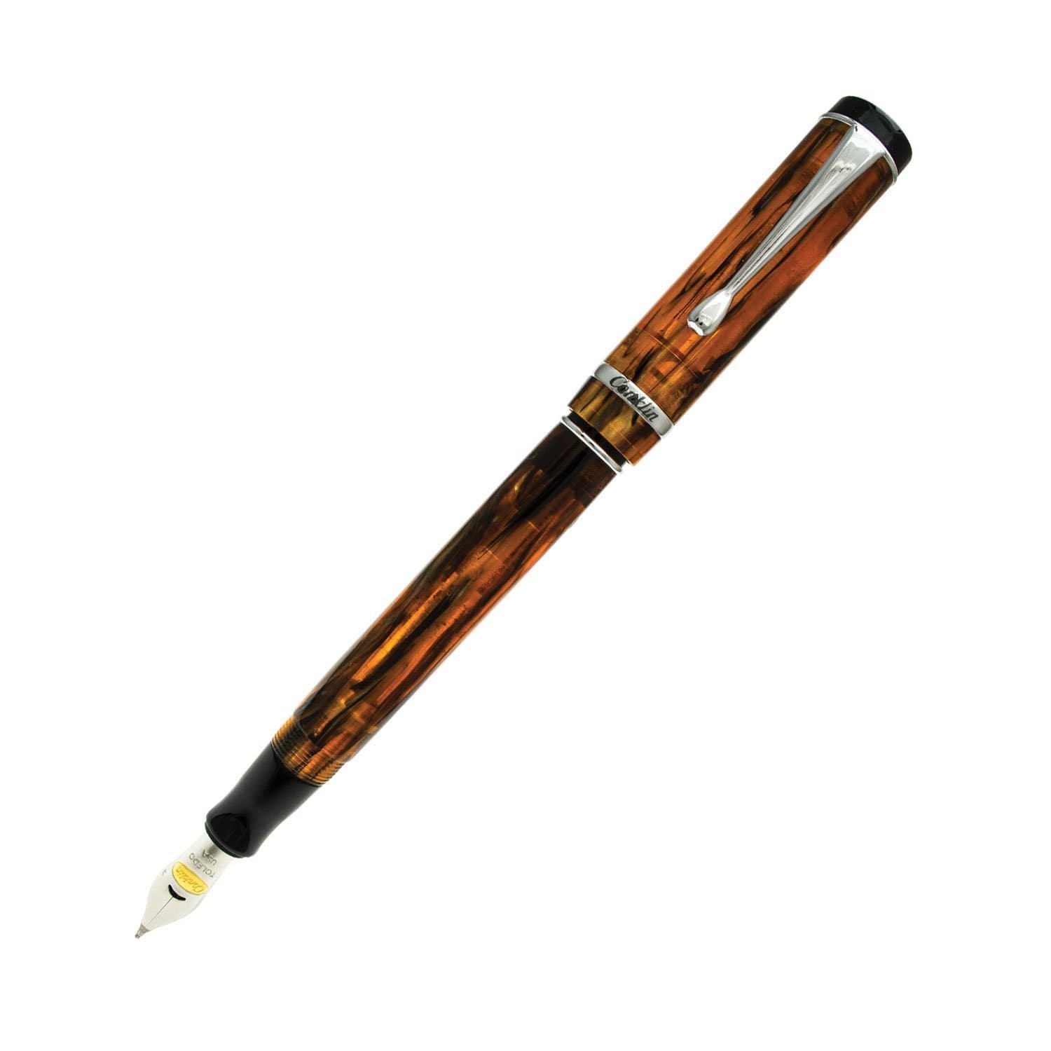 Duragraph Fountain Pen Amber - Medium Nib, Elegant Writing Tool with Warm Amber Finish