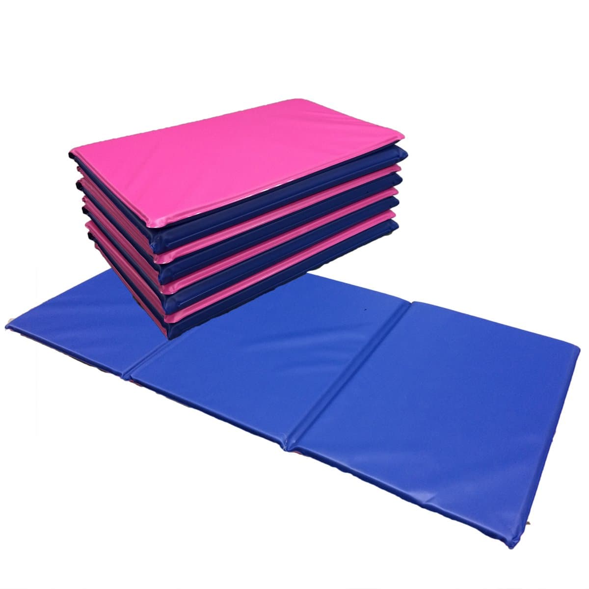 NEW 5x Triple Folding Nursery Sleep Mats in Pink/Blue for Children & Toddlers