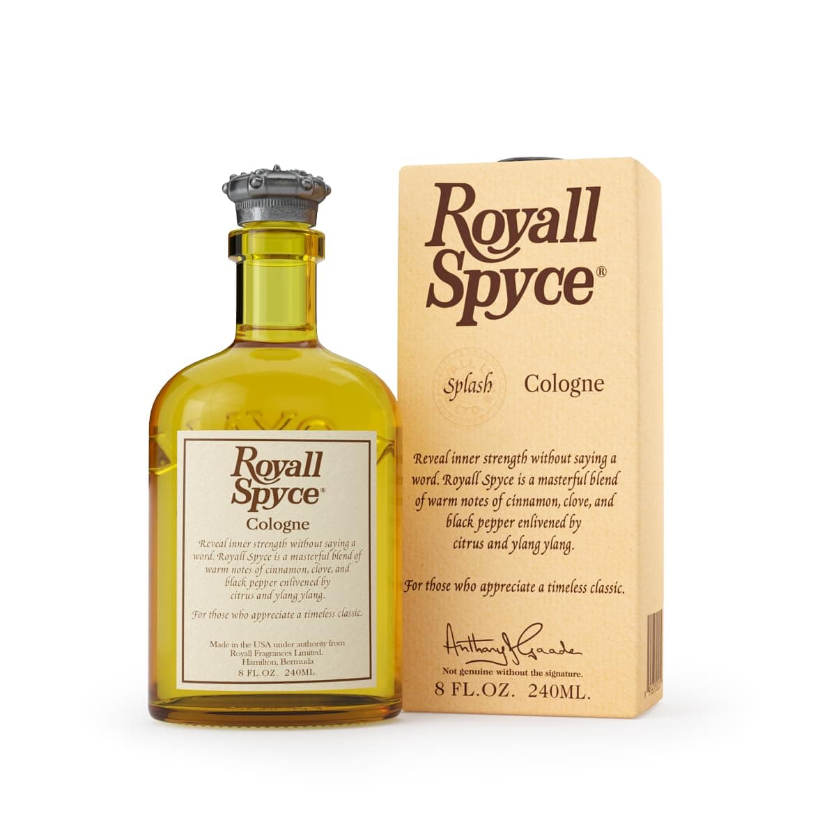 Royal Fragrances Royall Spyce For Men. Aftershave Lotion Cologne 8 Ounces, 122687