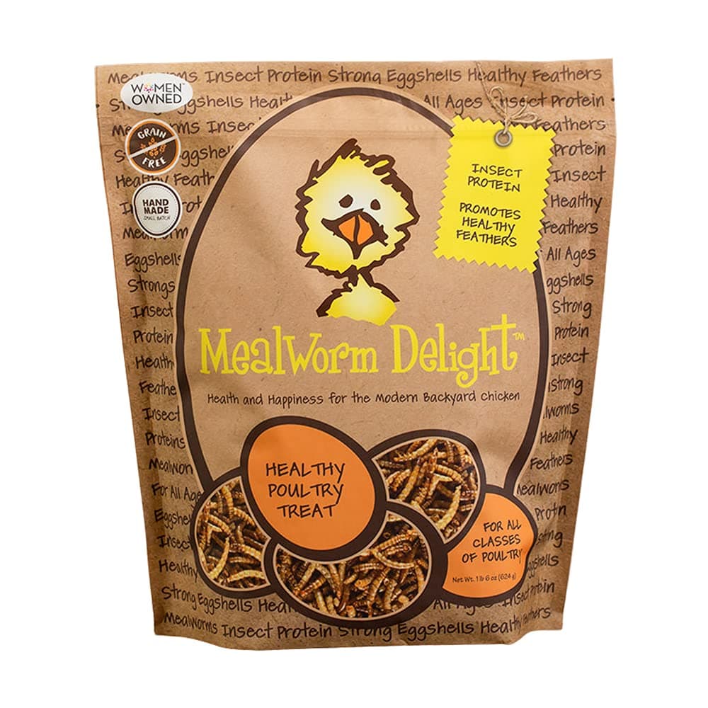 Treats for Chickens Mealworm Delight Treat 1-Pound 6 oz