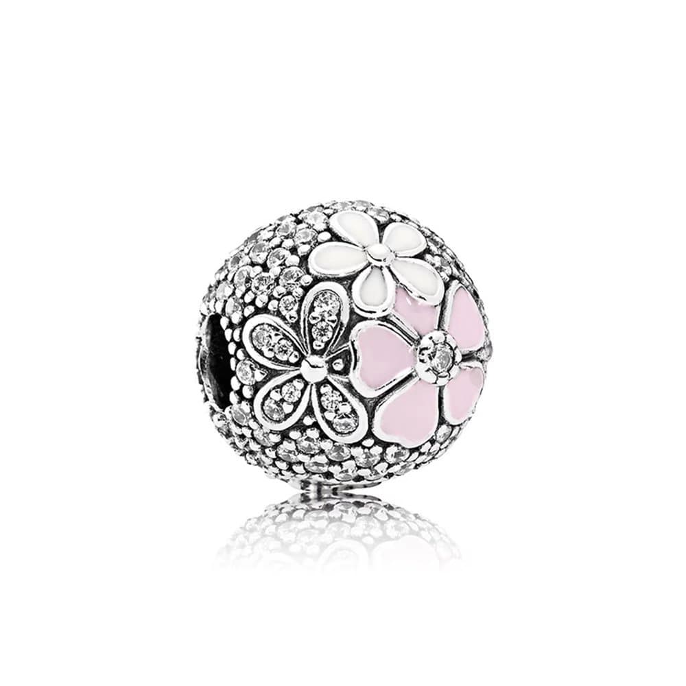 Stone BeadsStonebeads Poetic Blooms Charm floral clip in sterling Silver