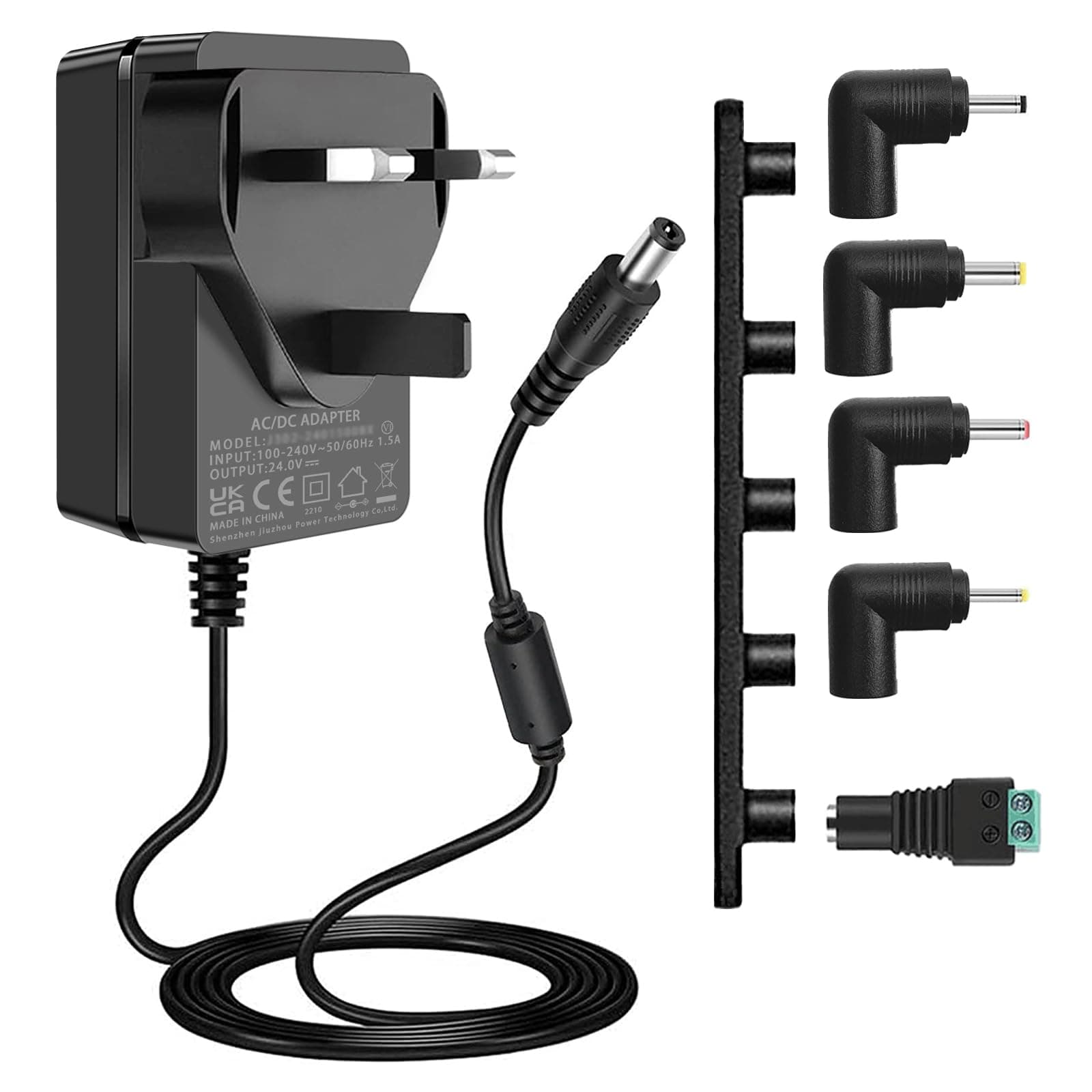 – 24V Power Supply, 24Volt 1A Power Adapter Cord, AC 100-240V to DC 24Vdc 24W Transformer, fit for 24 Volt 1.0A 1000mA 0.5A 500mA 0.1~1A Led Strip Light Essential Oil Diffuser, (NOT Battery Charger).