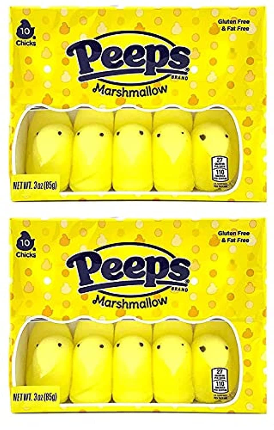 Easter Peeps Marshmallow Chicks Candy Pack of 2 (Yellow)