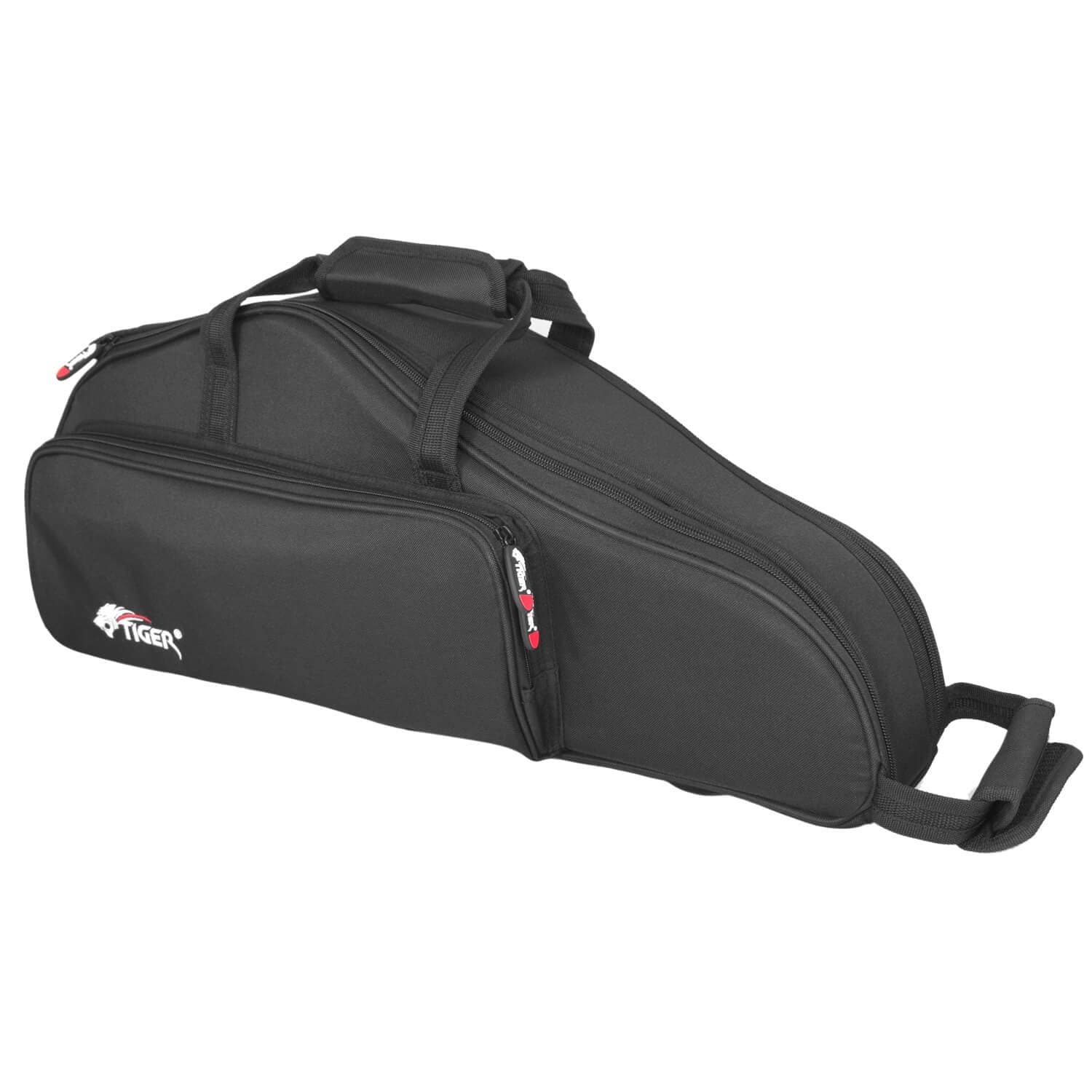 TigerINC4-BK Alto Sax Case 22mm Deluxe Padded Saxophone Case 60 x 8 x 25 cm - Black